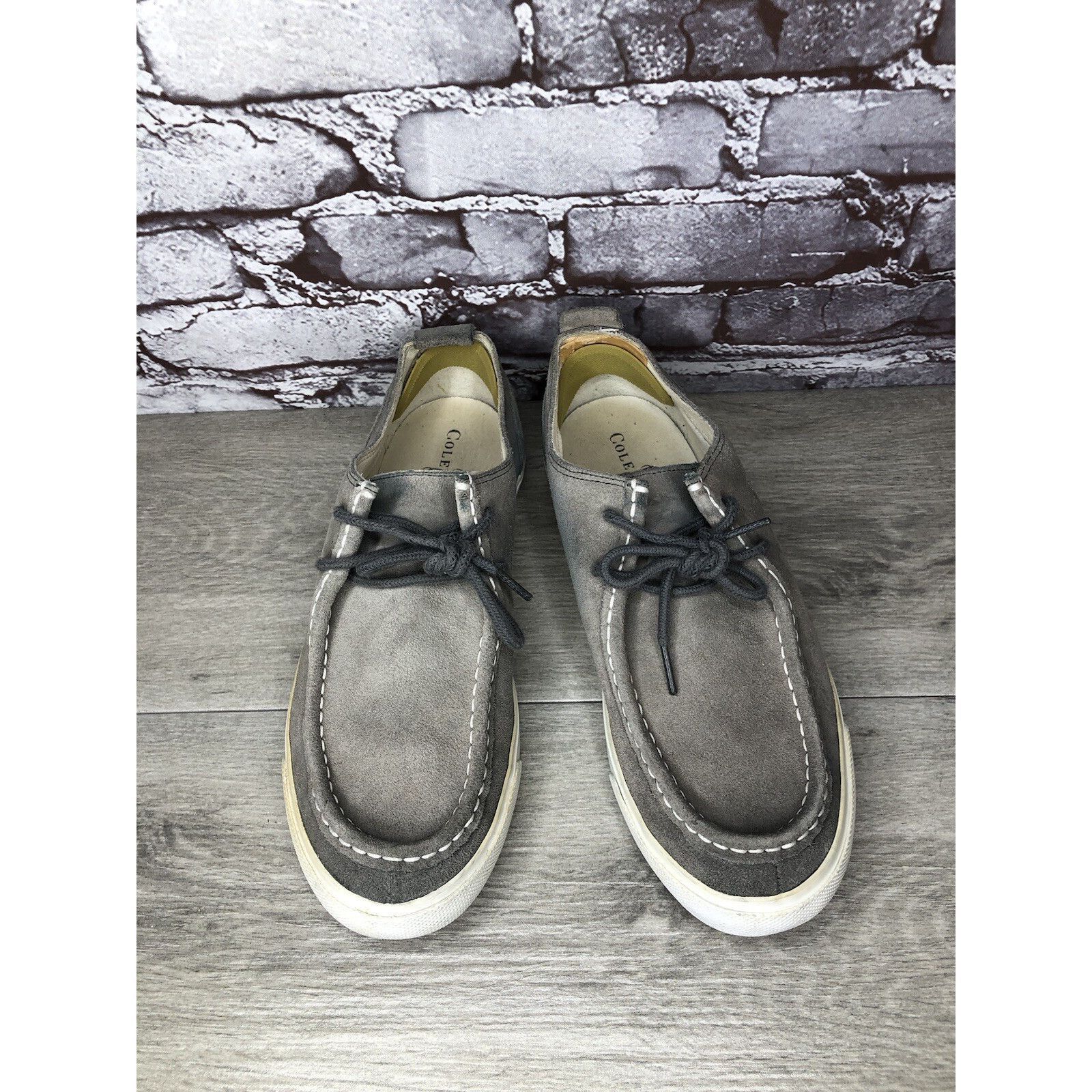 Cole Haan Cole Haan Air Berge Gray Suede Moc Toe Lace Up Sneaker Shoes Size US 10 / EU 43 - 2 Thumbnail