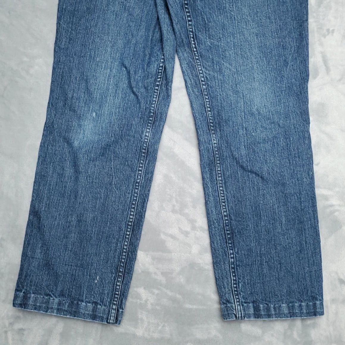 Denime Duluth Trading Jeans Womens 10x31 Blue Denim Straight Leg Classic Casual Pants Jeans Women 10 Blue Denim Straight Size 32" / US 10 / IT 46 - 2 Thumbnail