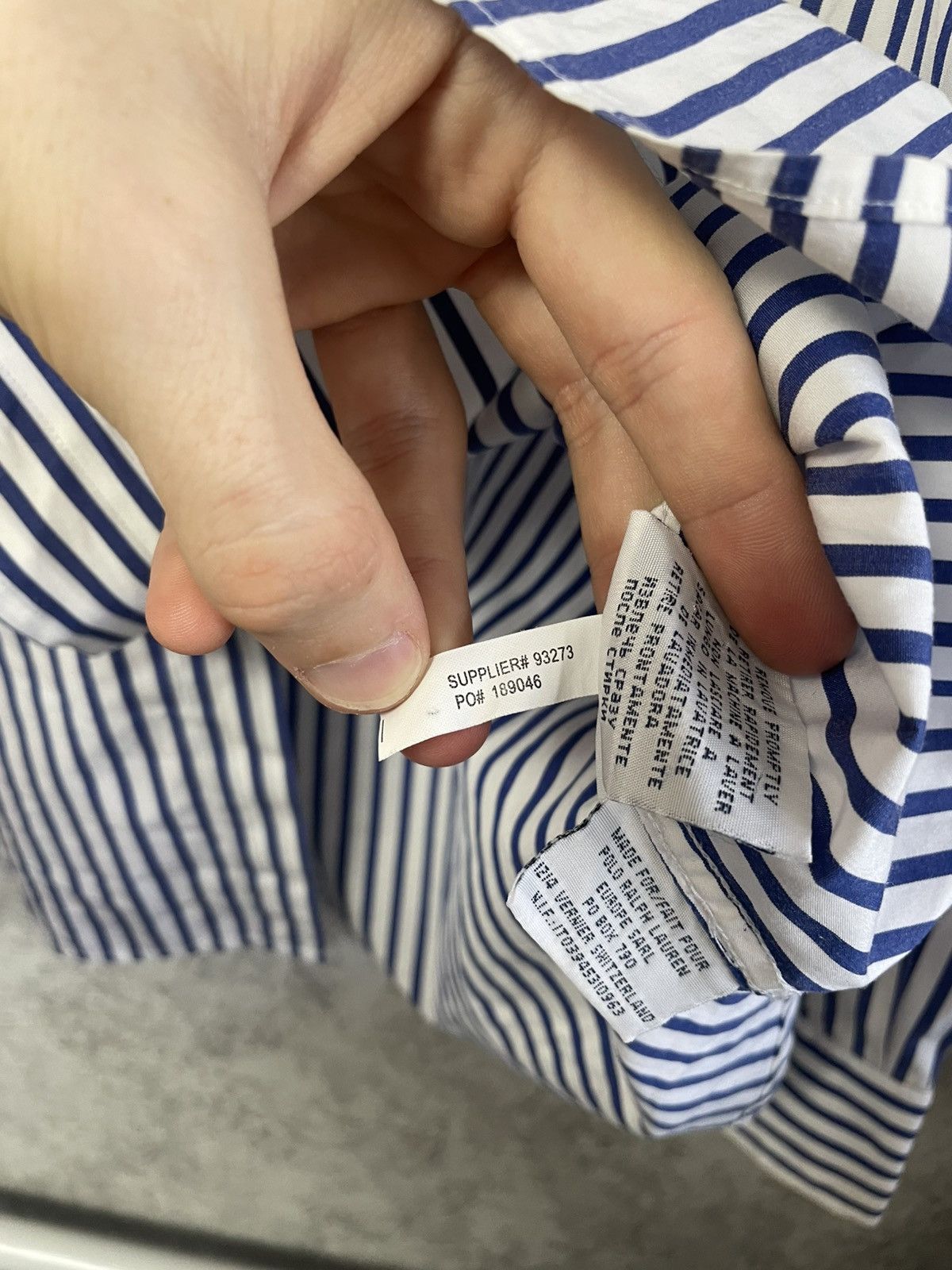 Polo Ralph Lauren Polo Ralph Lauren Striped White/Blue Basic Long Sleeve Shirt Size US XL / EU 56 / 4 - 10 Thumbnail