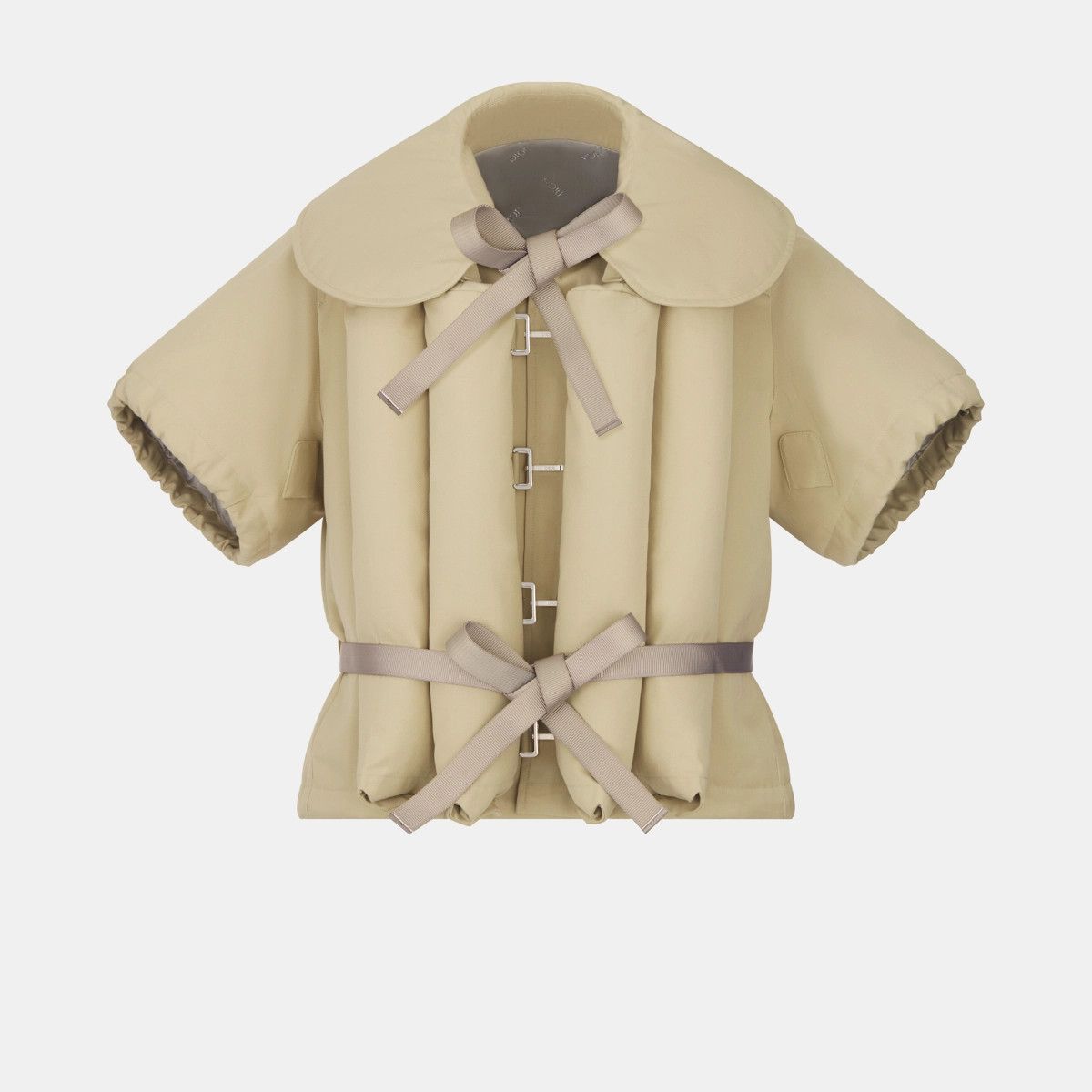 Dior o1w1db11024 Short Sleeved Blouson in Beige Size US XS / EU 42 / 0 - 1 Thumbnail