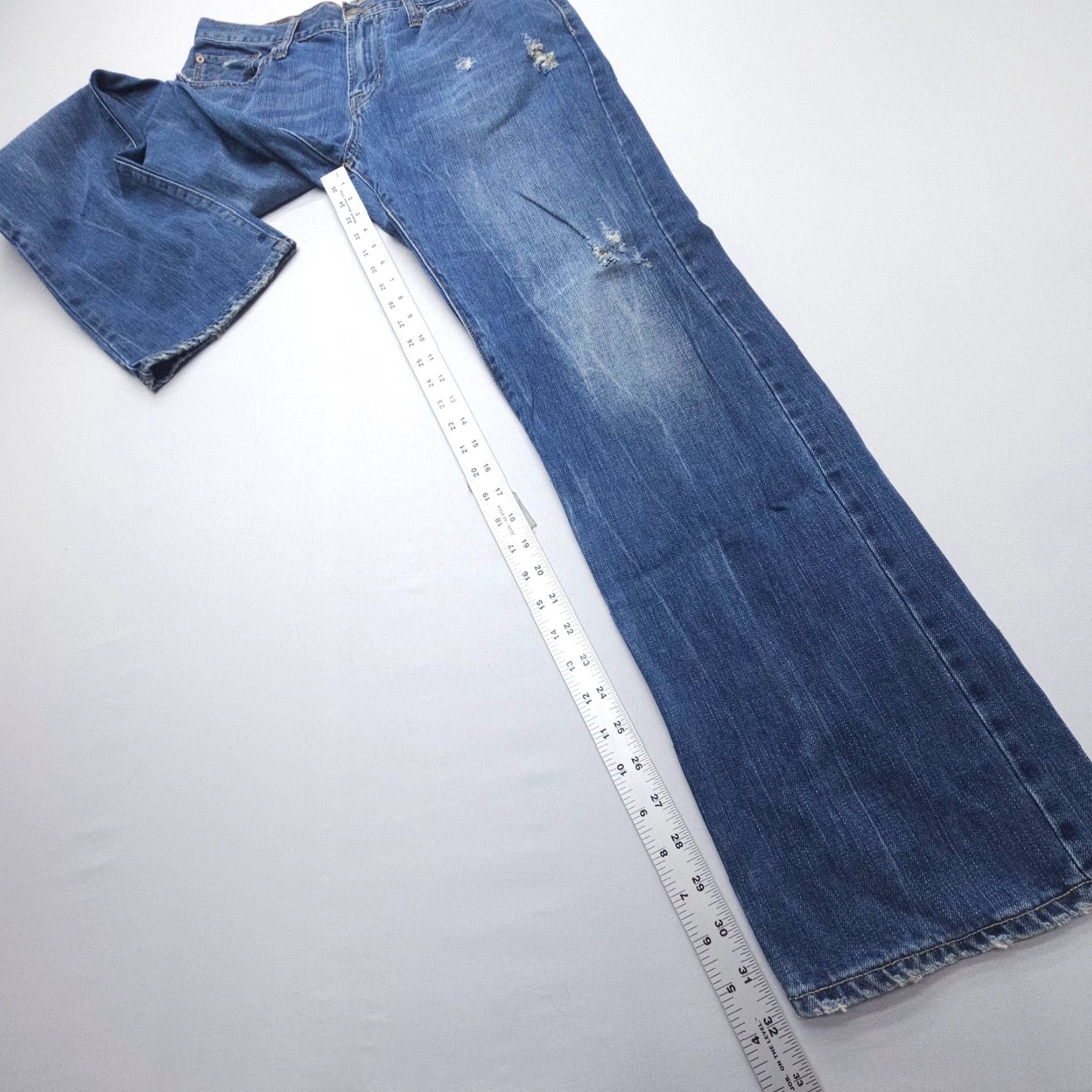American Eagle Outfitters VINTAGE American Eagle Outfitters Jeans Mens 32 x 34 Relaxed Straight Denim Dark Wash Blue 5-Pocket Design Solid Variety Size US 32 / EU 48 - 5 Thumbnail
