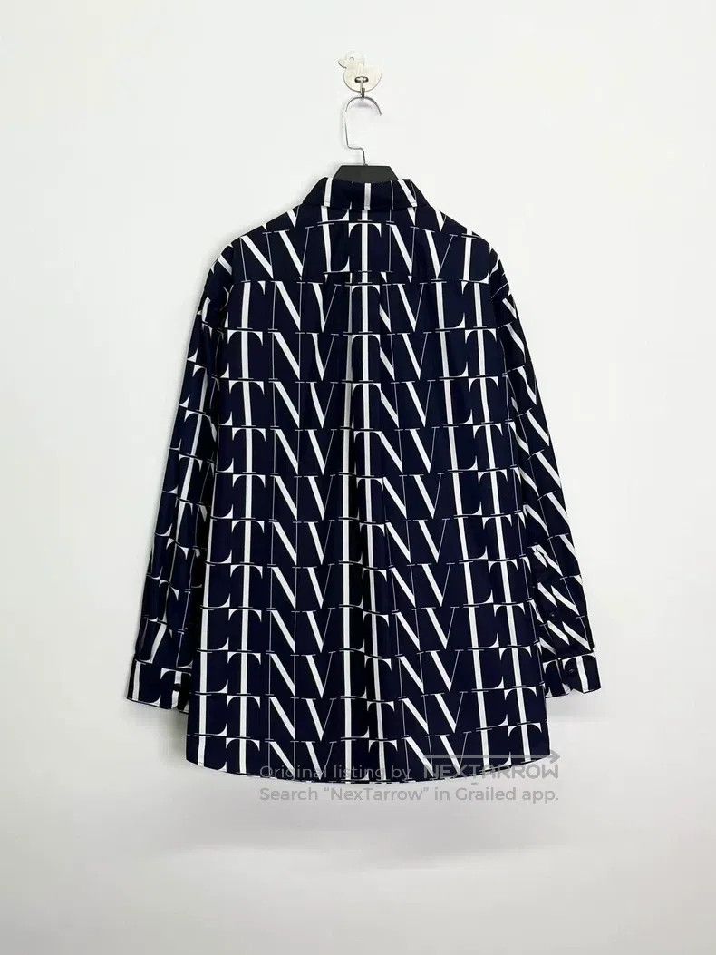 Valentino Valentino Navy nylon letter logo full print of the lapel s Size US M / EU 48-50 / 2 - 2 Thumbnail