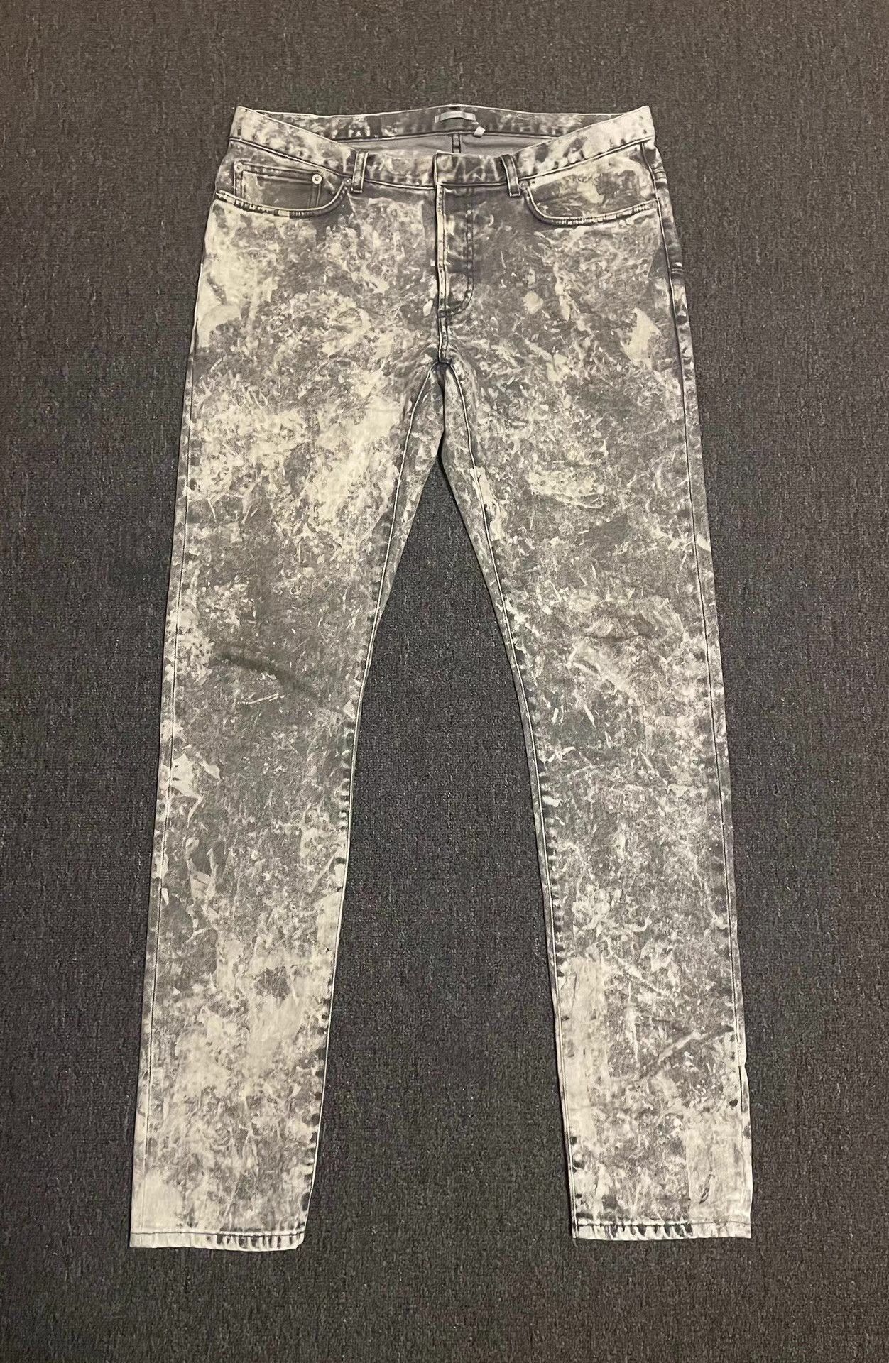 Dior Gray Distressed Denim Jeans Size 34 Size US 34 / EU 50 - 1 Thumbnail