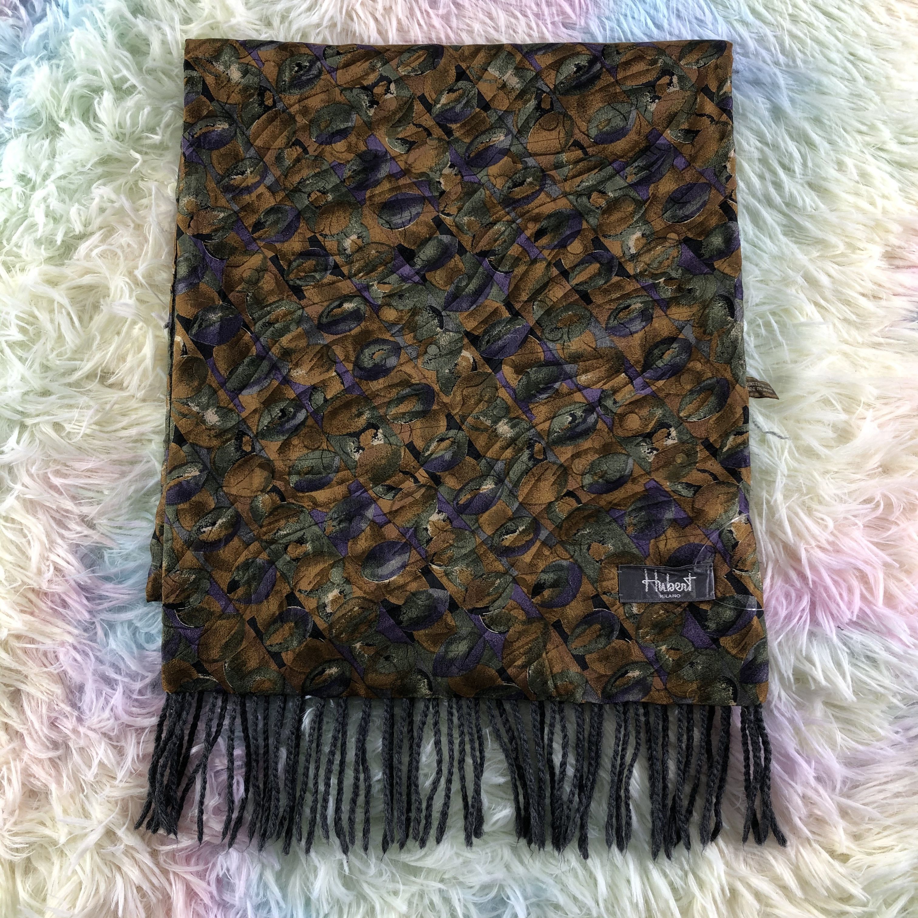Vintage Hubert Milano Scarf / Muffler / Neckwear - KM304 Size ONE SIZE - 2 Thumbnail