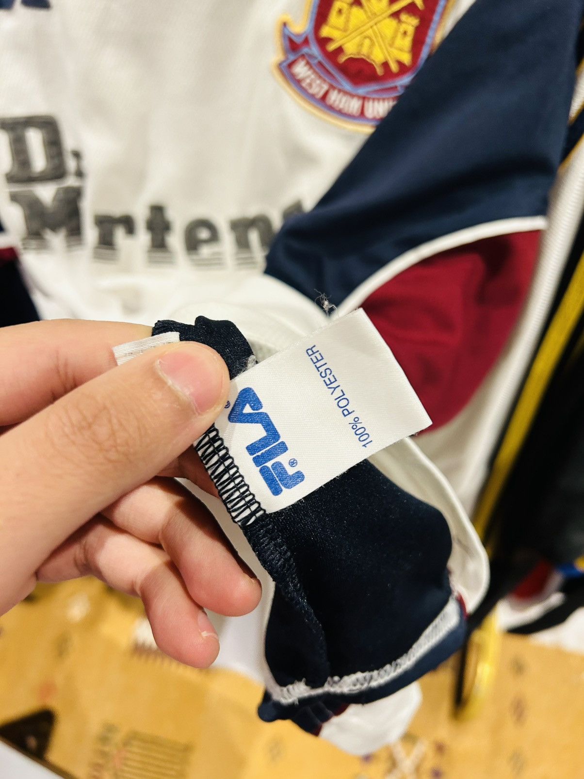 Dr. Martens × Fila × Vintage West ham 1999/01 away jersey Size US S / EU 44-46 / 1 - 7 Thumbnail