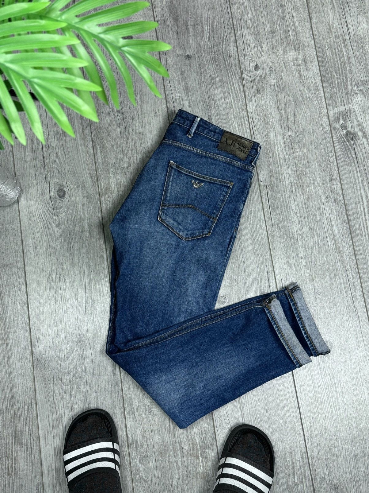 Armani Armani Jeans metal logo luxury Japanese style size 34 Size US 34 / EU 50 - 1 Thumbnail