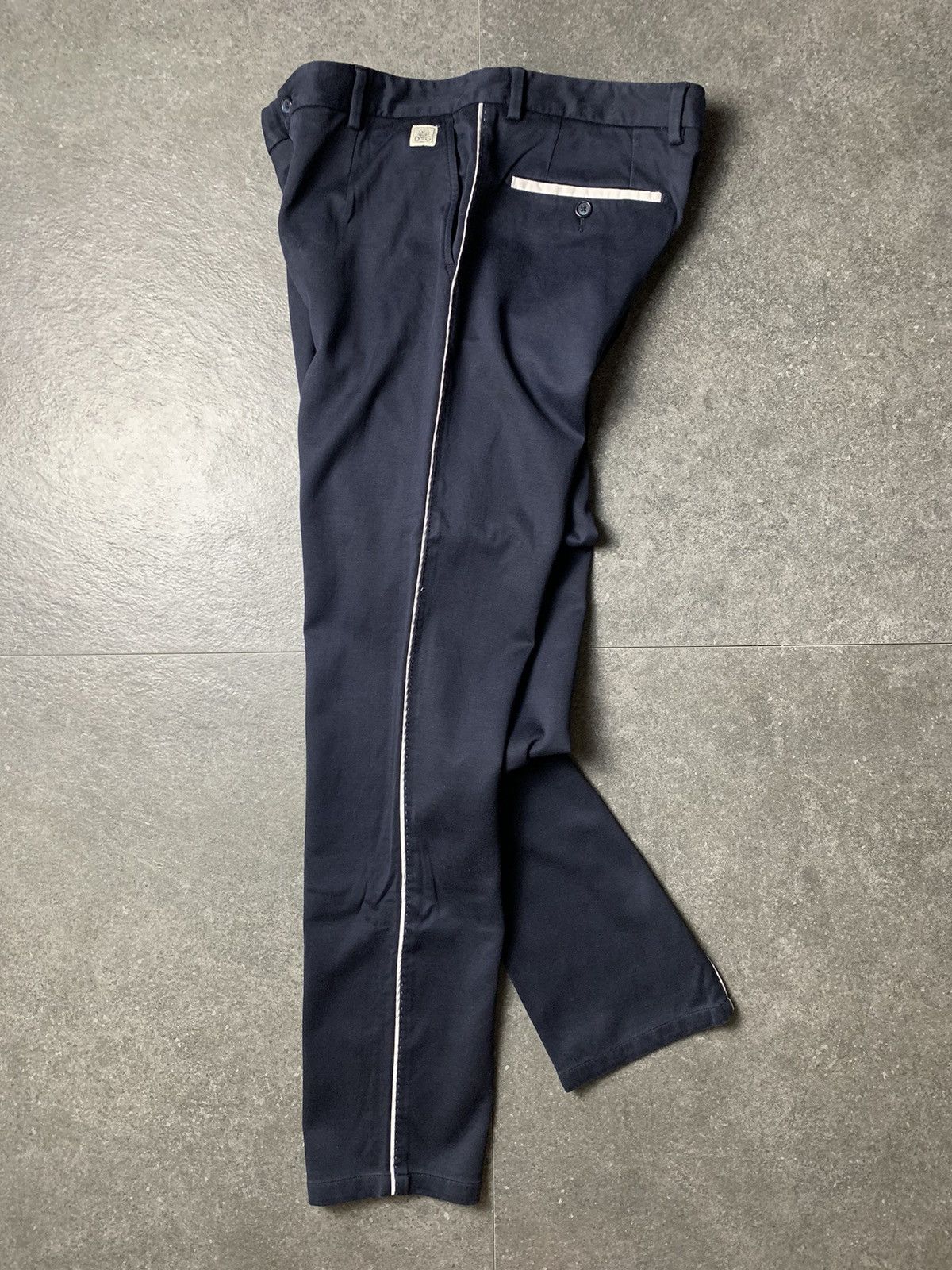 Dolce & Gabbana 2000s Dolce & Gabbana Casual White Line Trousers Size US 33 - 2 Thumbnail