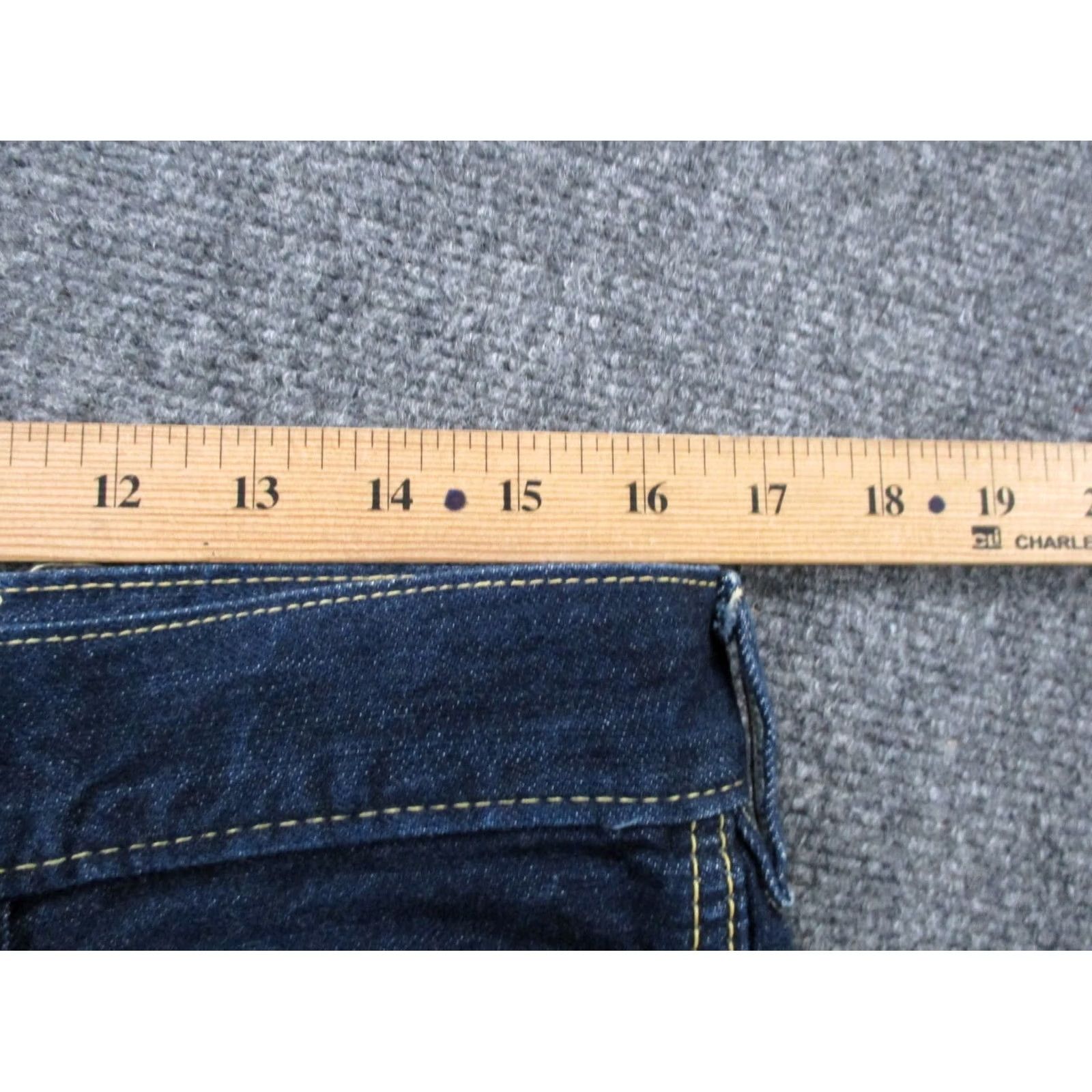 Edwin Edwin Jeans Mens L Blue Denim Overworks Factory Classic Straight Casual Jeans Brand Edwin Masculine Sizes L Blue Denim Straight Fit Mens Size US 33 - 6 Thumbnail