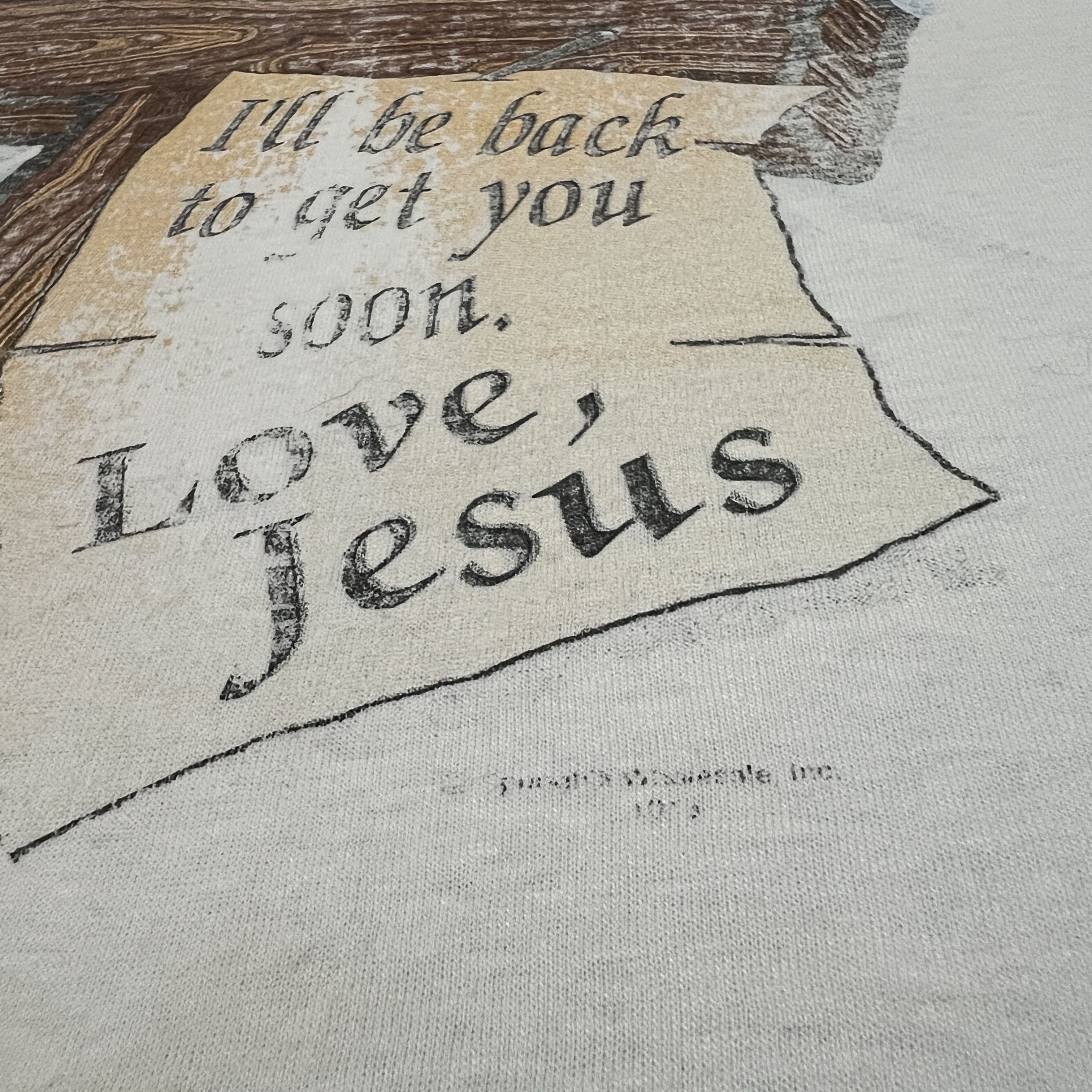 Vintage Vintage 90s Jesus God Christ Bible Holy Cross Tee XL Size US XL / EU 56 / 4 - 3 Thumbnail