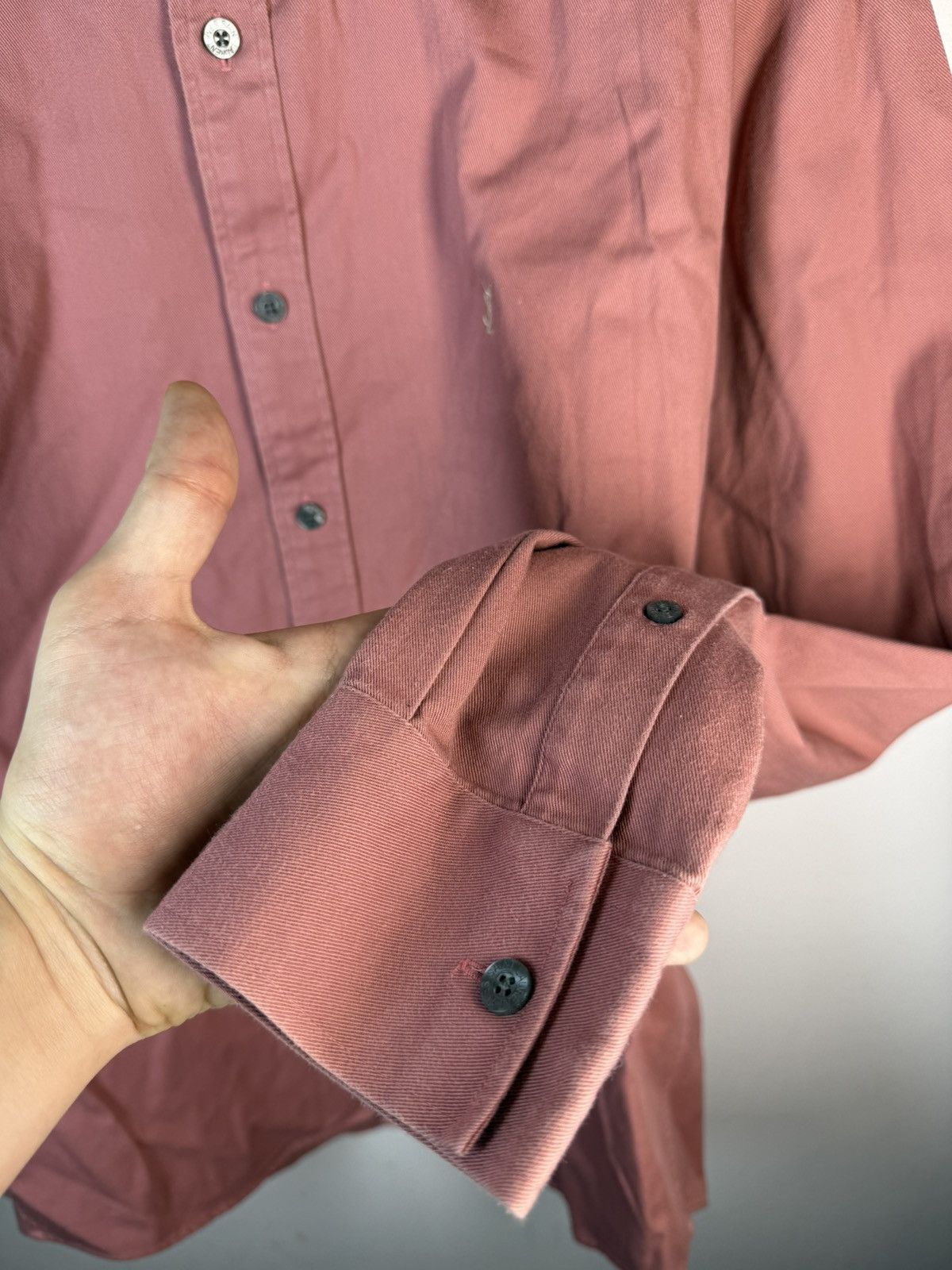 Yves Saint Laurent Pinky Heavy YSL Shirt Cotton Size US M / EU 48-50 / 2 - 10 Thumbnail