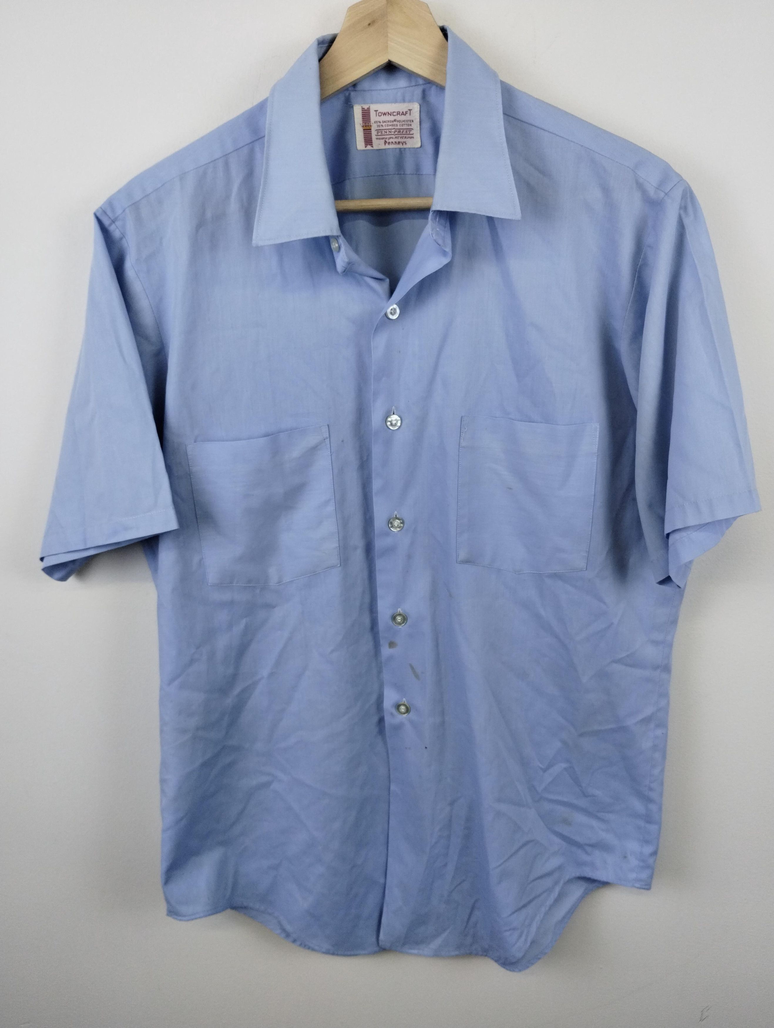 Vintage Vintage TownCraft Short Sleeve Button Up Size US M / EU 48-50 / 2 - 1 Thumbnail