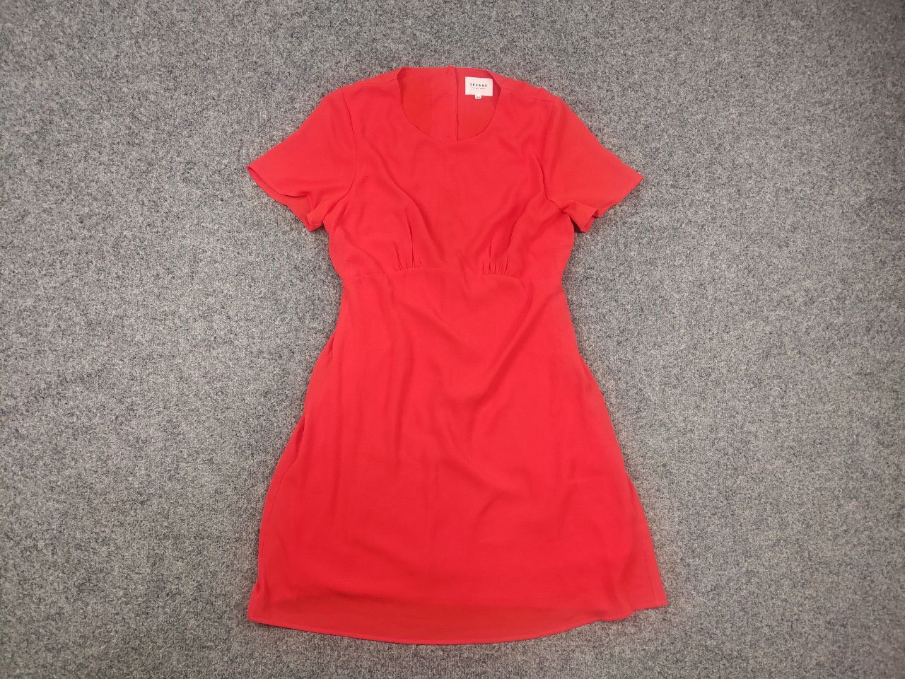 Sezane Sezane Midi dress Red with a cutout back short-sleeved Size M / US 6-8 / IT 42-44 - 3 Thumbnail