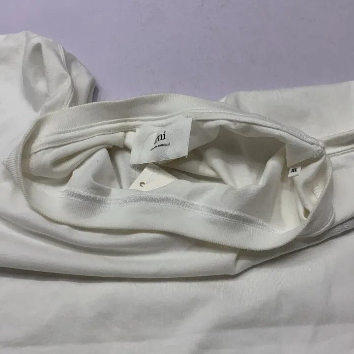 AMI AMIPARIS SS22 White Heart Logo T-Shirt -2507 Size US XL / EU 56 / 4 - 5 Thumbnail