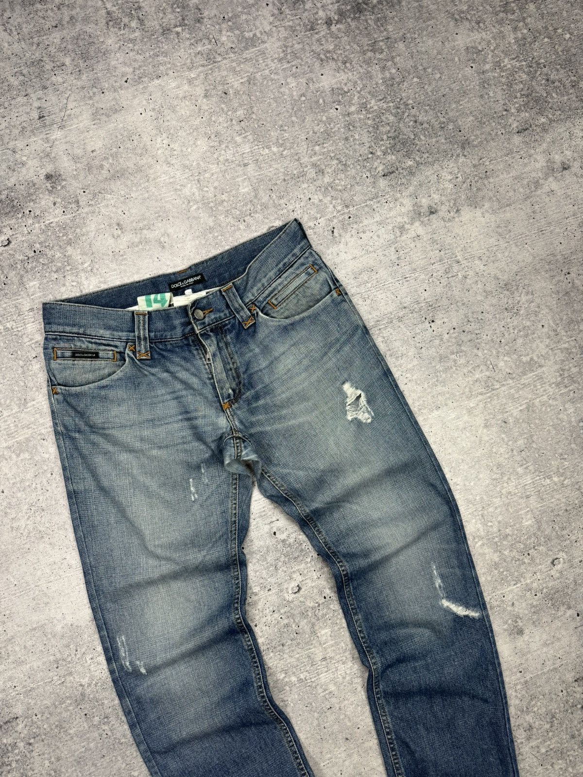 Dolce & Gabbana × Vintage Dolce&Gabbana Metal Pocket Big Logo Blue Stonewashed Jeans Size US 32 / EU 48 - 6 Thumbnail
