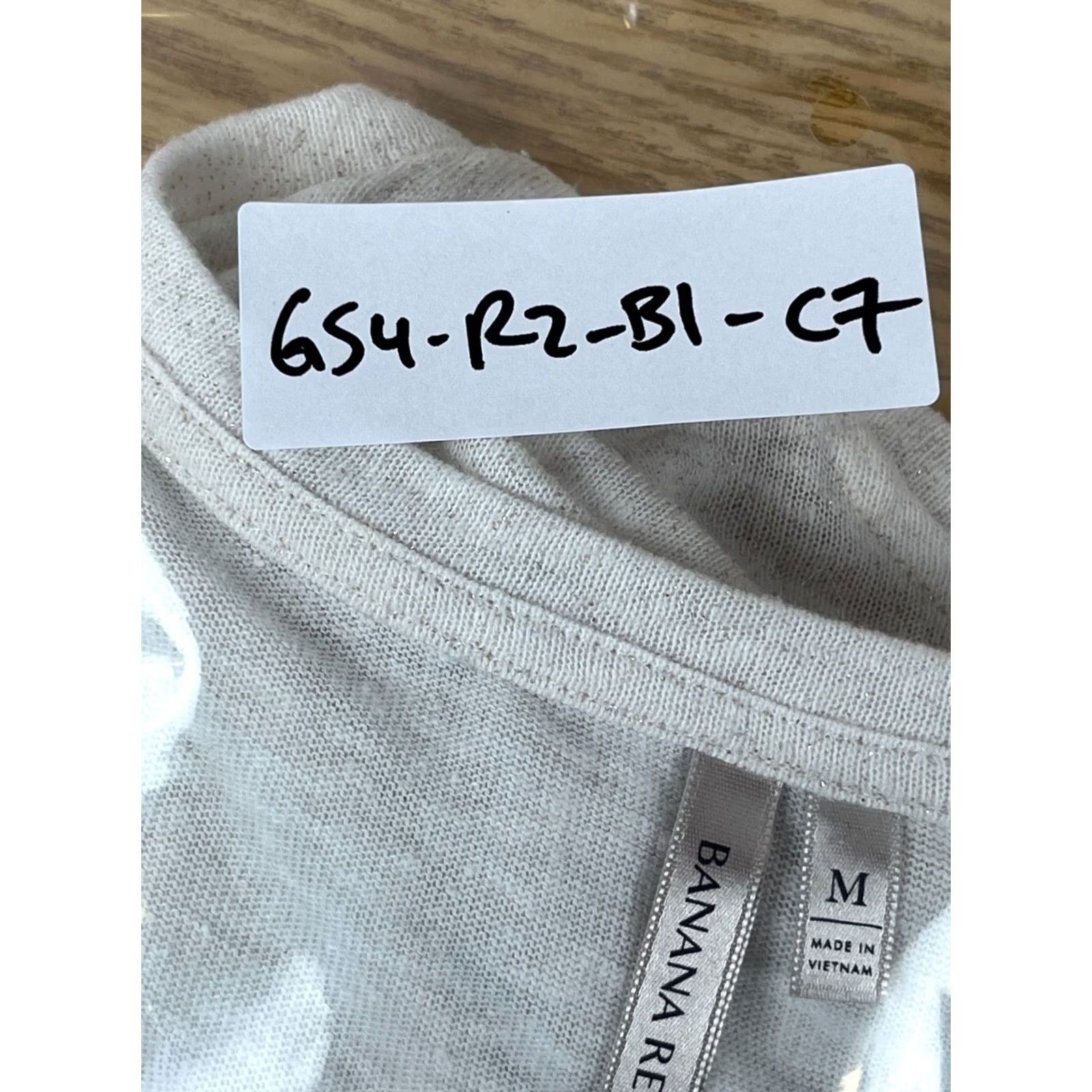 Banana Republic Banana Republic Womens Medium Beige Relaxed Fit Scoop Neck Tee Shirt Size M / US 6-8 / IT 42-44 - 8 Thumbnail