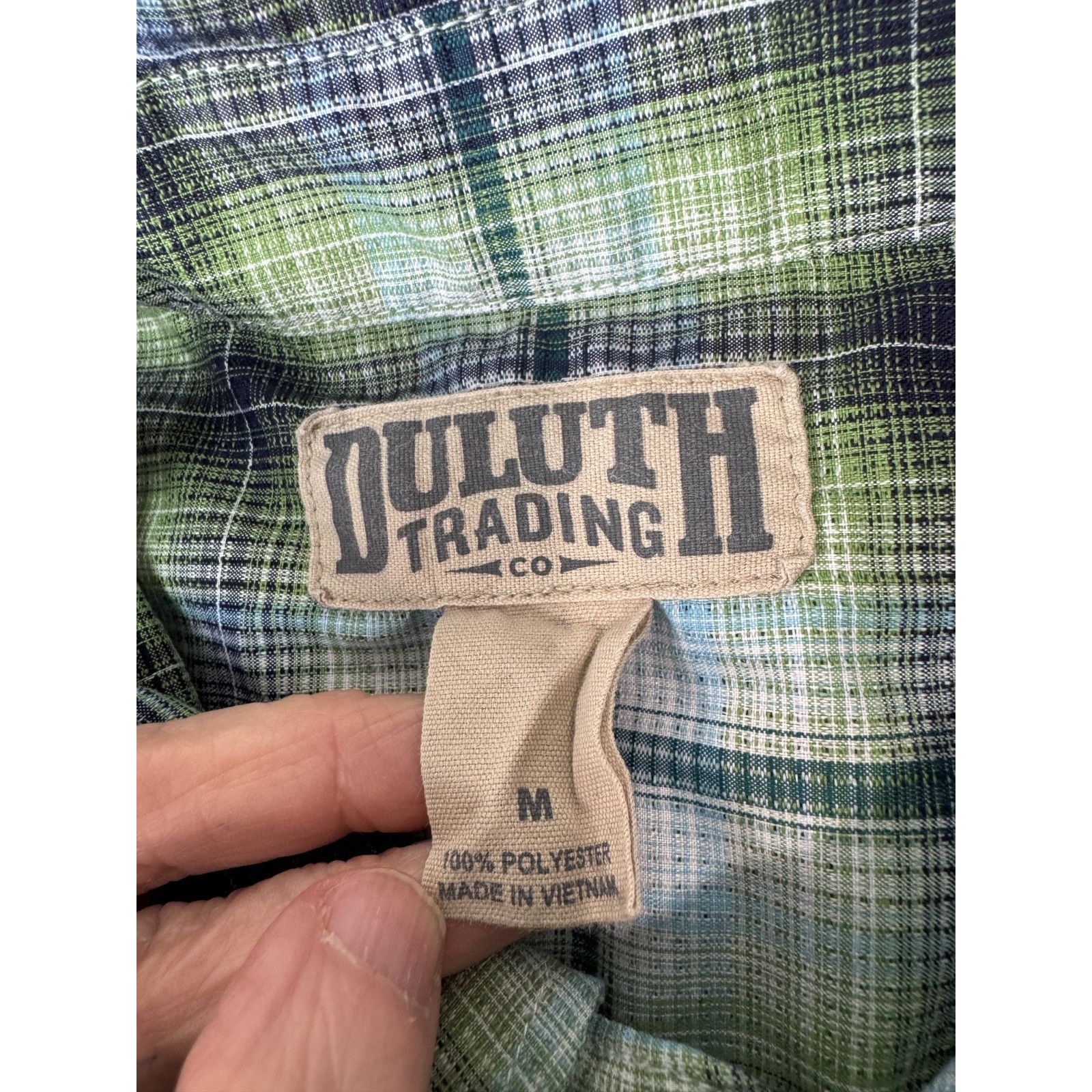 Duluth Trading Company Duluth Trading Conpany Plaid Button Shirt Green Blue Medium Size US M / EU 48-50 / 2 - 6 Thumbnail