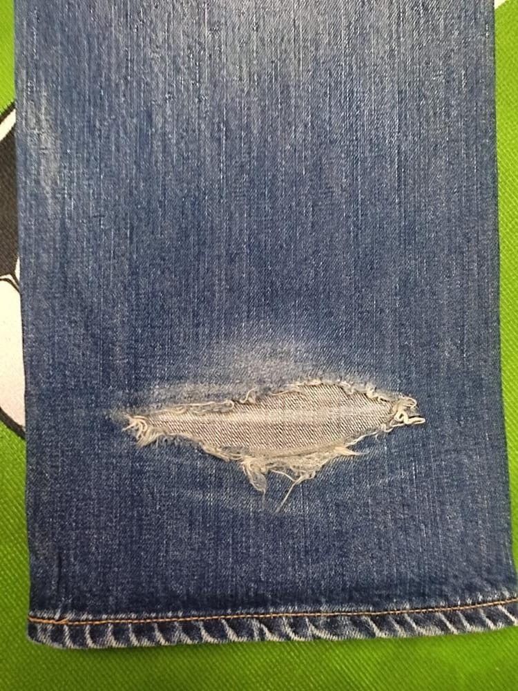 Edwin × Vintage EDWIN 505 SELVEDGE DISTRESSED JEANS FADED BLUE Size US 34 / EU 50 - 9 Thumbnail
