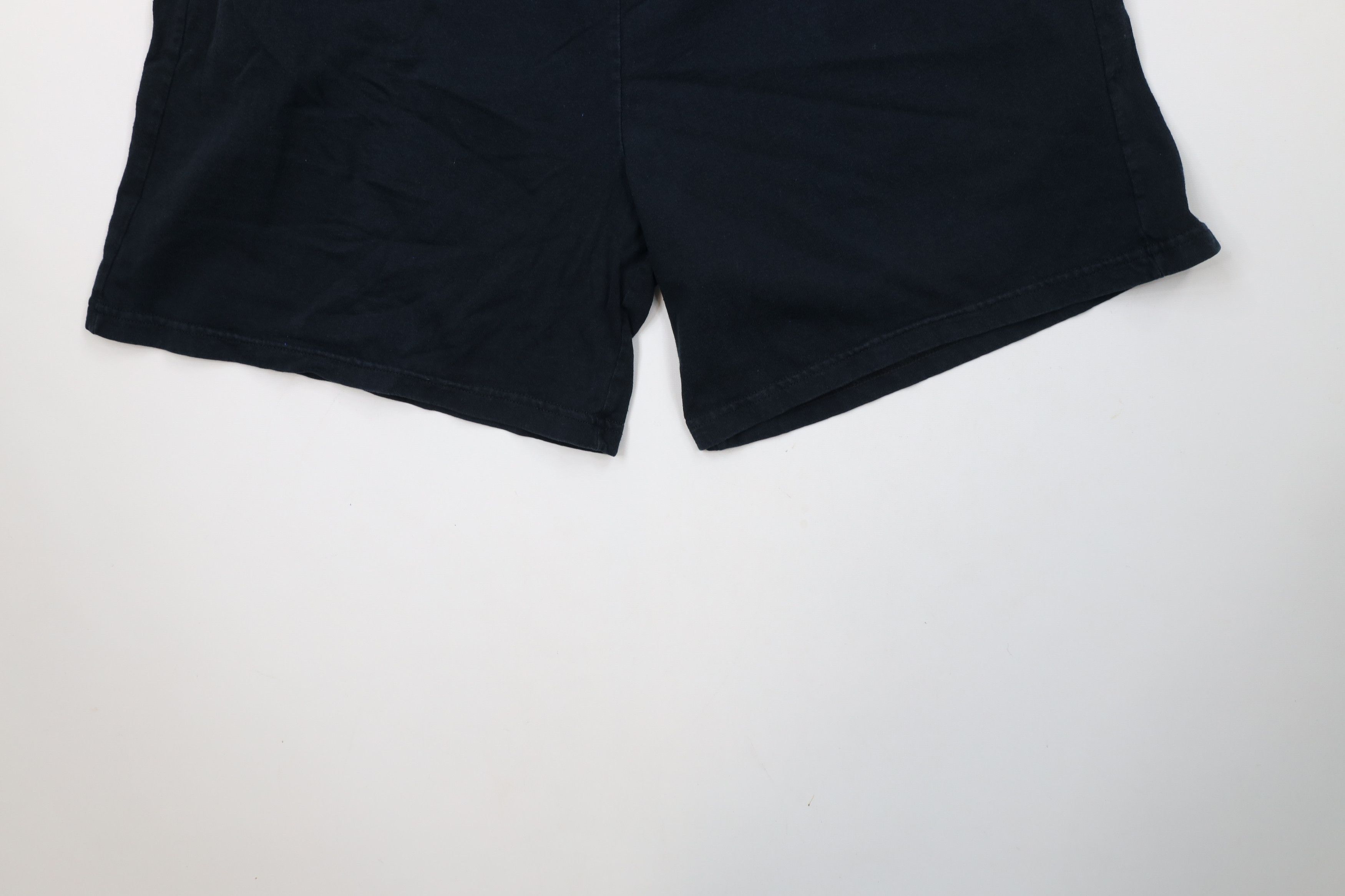 Vintage Vintage 90s Streetwear Blank Above Knee Cotton Shorts Black Size US 36 / EU 52 - 4 Thumbnail