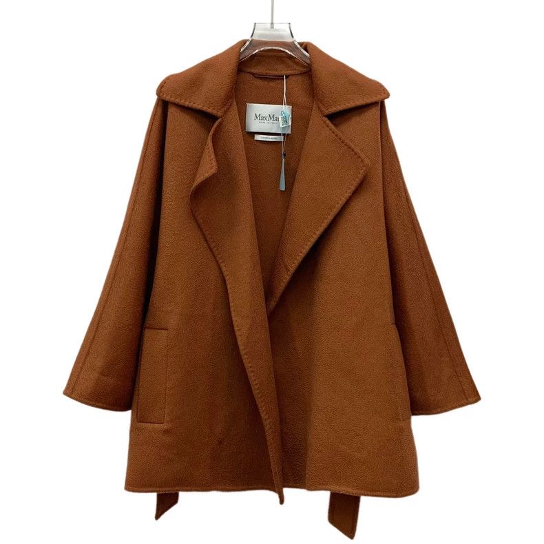 Max Mara Max Mara Dark Brown Cashmere Lapel Long Sleeve Belted Coat Size XS / US 0-2 / IT 36-38 - 1 Thumbnail