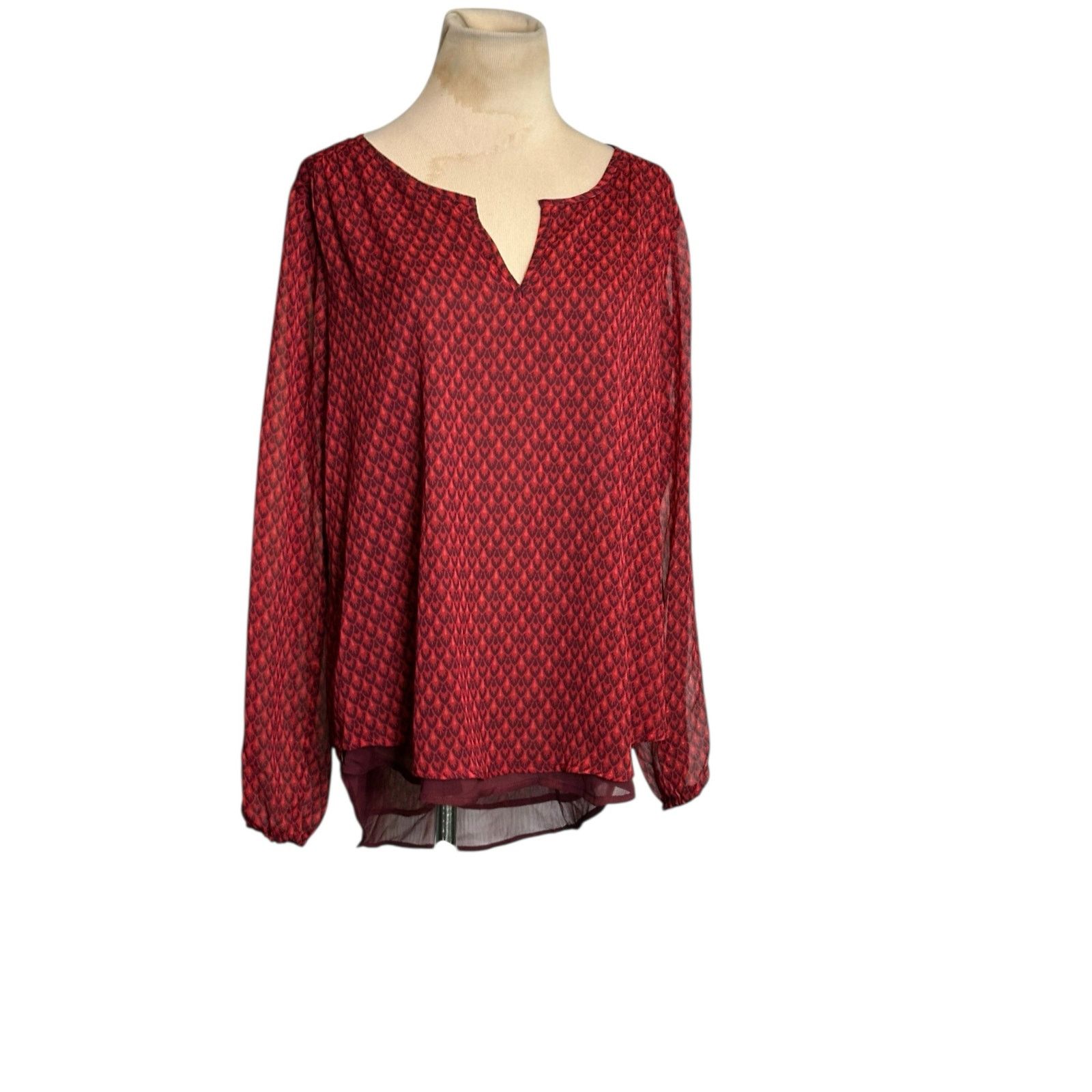 Lucky Brand Lucky Brand ref print long sleeved tunic blouse size Medium Size M / US 6-8 / IT 42-44 - 10 Thumbnail