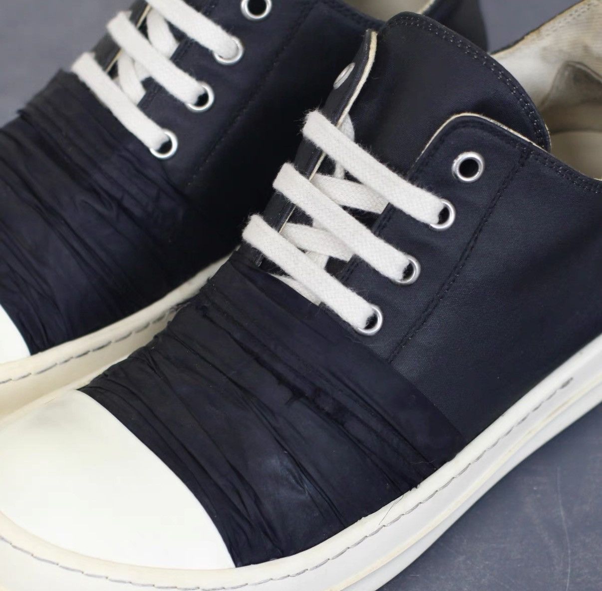 Rick Owens Rick Owens DRKSHDW Silk Strap Converse-Inspired Sneakers Size US 6.5 / IT 36.5 - 3 Thumbnail