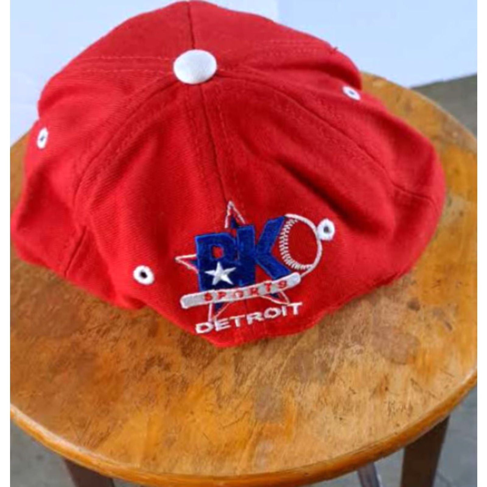 Vintage Richardson Easton Hockey Detroit Red Snapback Hat Adjustable Cotton Men Red Sports Hat Size ONE SIZE - 2 Thumbnail