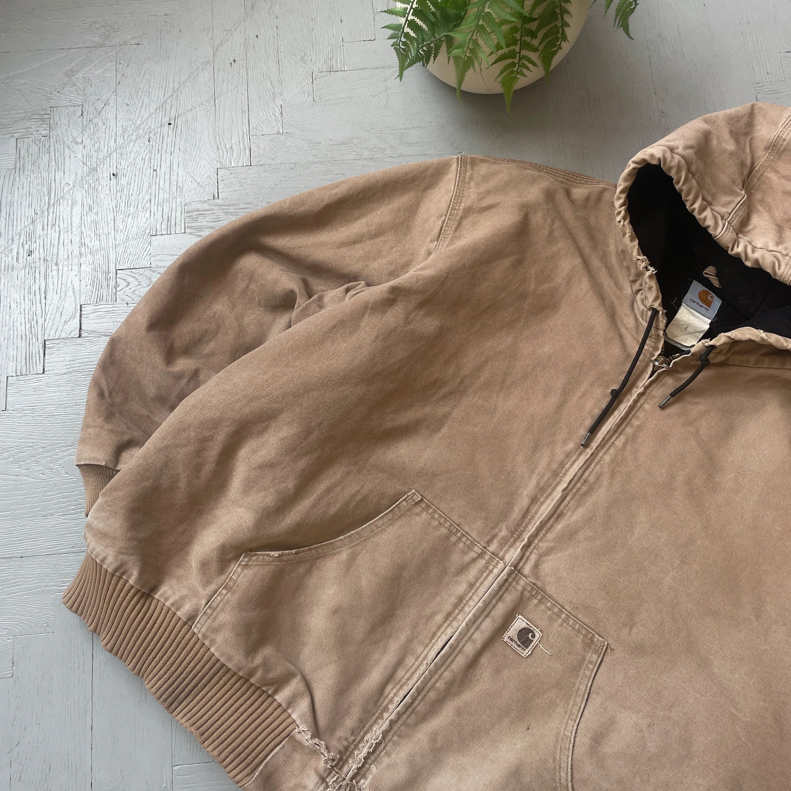 Carhartt Vintage Thrashed Carhartt Active Work Jacket Oversized Size US XXL / EU 58 / 5 - 3 Thumbnail