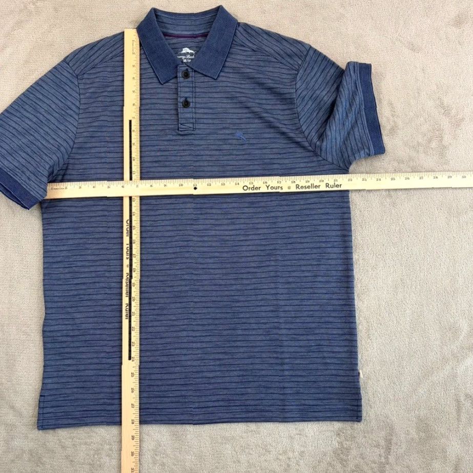 Tommy Bahama Tommy Bahama Performance Golf Polo Shirt Men M Blue Striped Embroidered Marlin Logo Polo Shirt Rose? No. Size US M / EU 48-50 / 2 - 5 Thumbnail