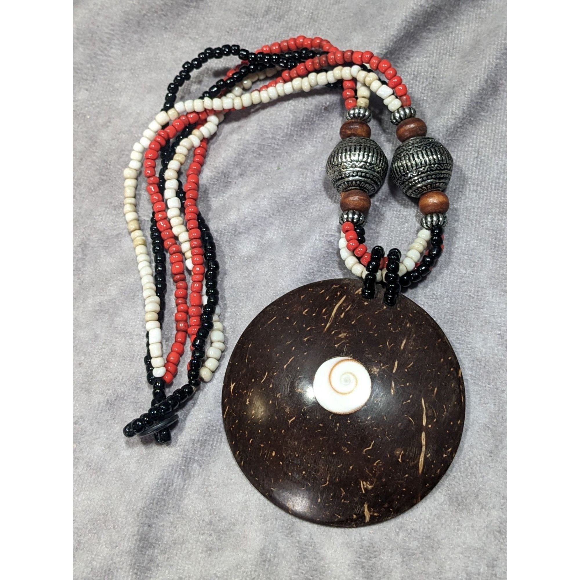 Other Beachy Bohemian Coco Wood Shell Pendant Necklace With Shell Size ONE SIZE - 8 Thumbnail