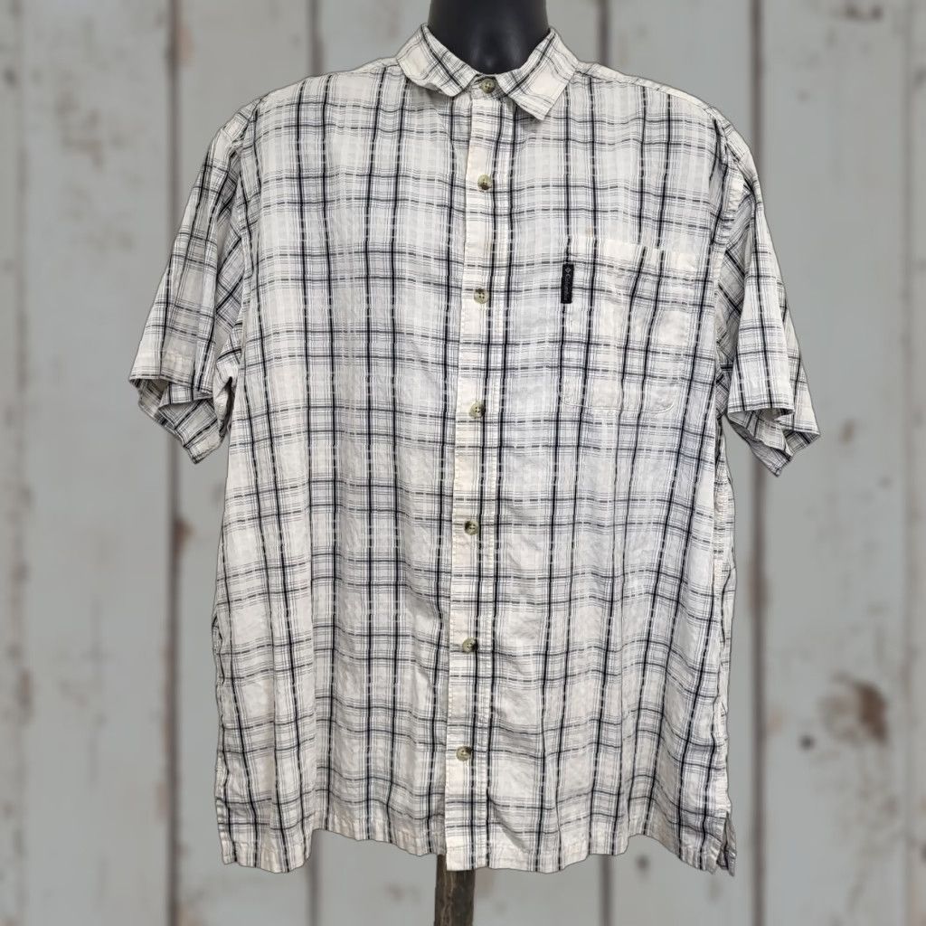Vintage Columbia Shirt Men's XXL White Tartan Plaid Short Sleeve Button-Up Outdoor Casual Shirt Womens? Size US XXL / EU 58 / 5 - 1 Thumbnail