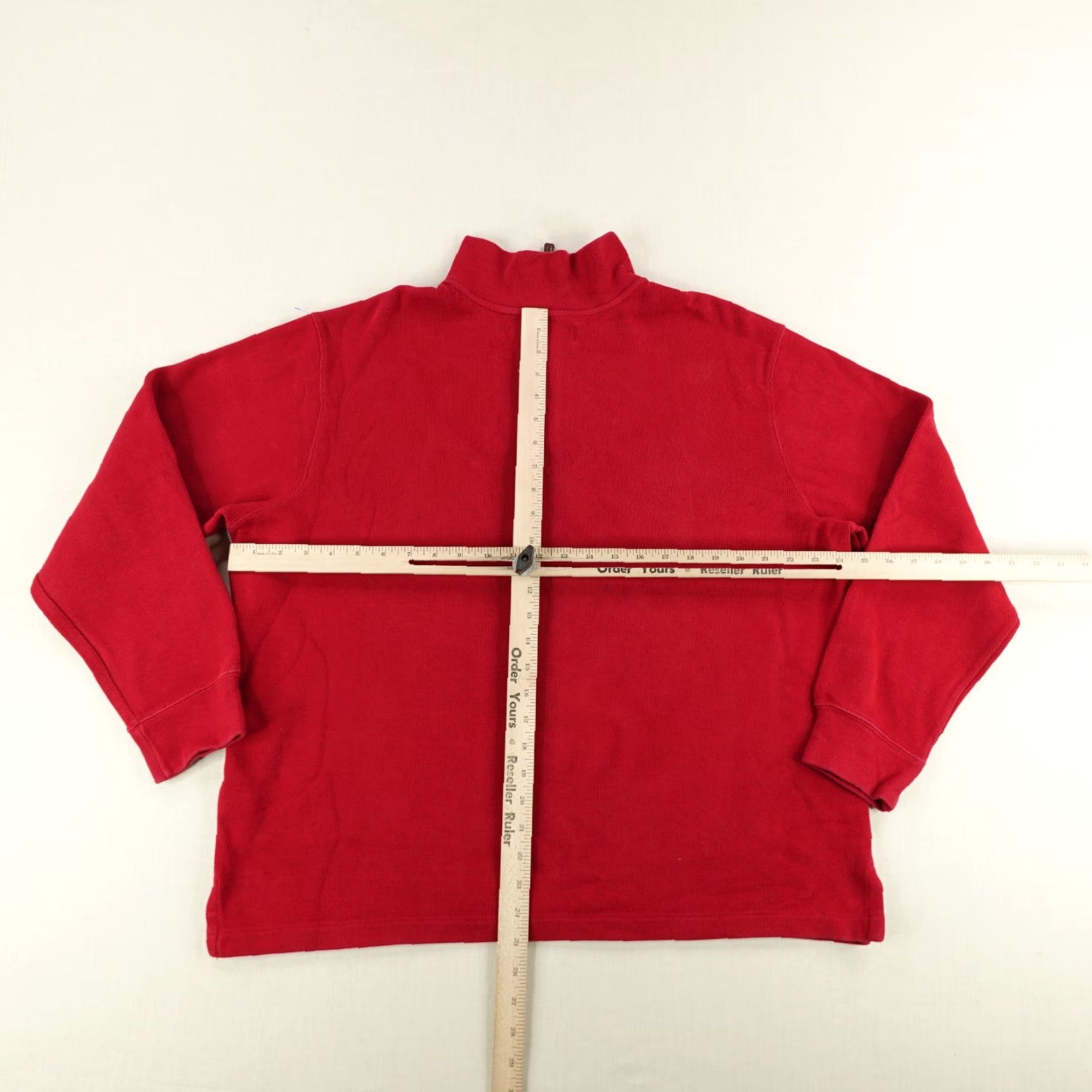 Polo Ralph Lauren VINTAGE Polo Ralph Lauren Sweater Mens XL Red Knit Pullover 1/4 Zip Logo Outdoor Preppy Size US XL / EU 56 / 4 - 4 Thumbnail