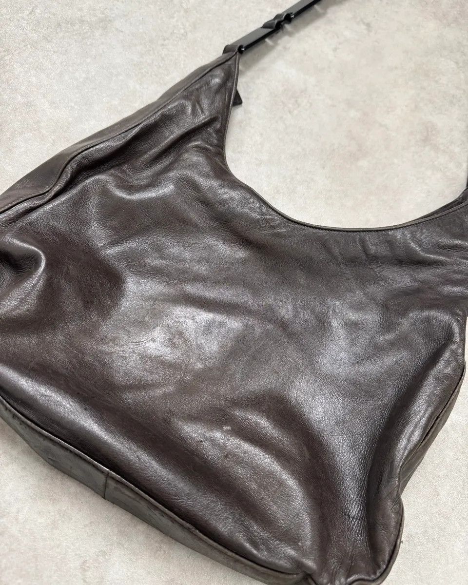 Prada Prada Brown Leather Hobo Shoulder Bag Size ONE SIZE - 8 Thumbnail