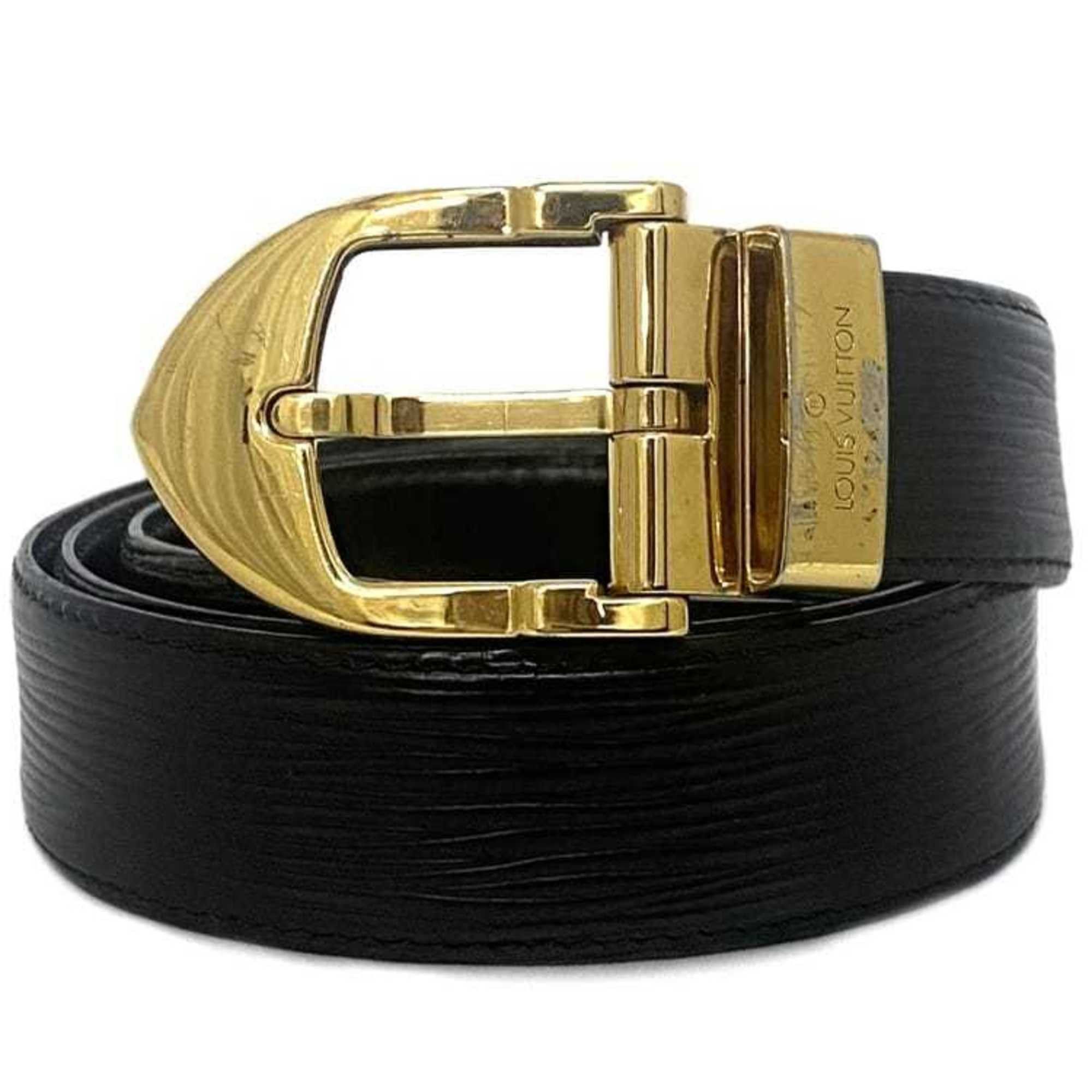 Louis Vuitton Louis Vuitton Belt Santur Classic ec-21955 Black Noir Epi M6832Q Waist 85cm Leather VI0956 LOUIS VUITTON Buckle Gold Women's Men's Size ONE SIZE - 1 Thumbnail
