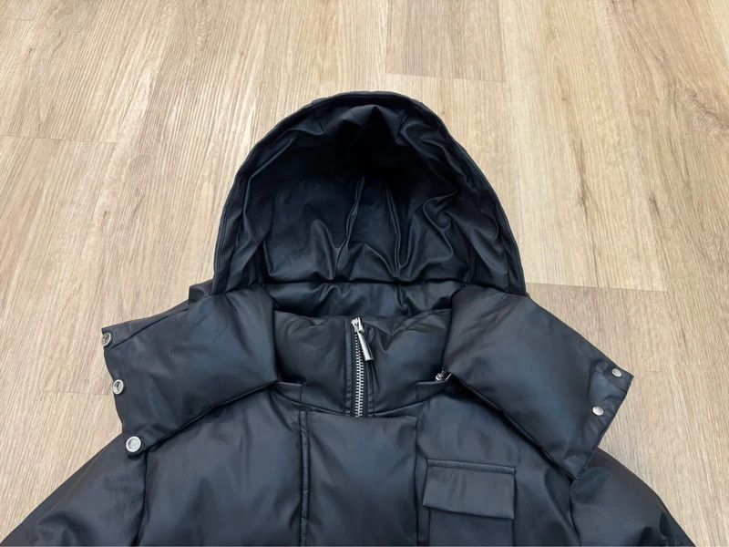Maniere De Vior Maniere De Voir Wrap Neck Puffer Jacket Vegan Leather 4 M Size L / US 10 / IT 46 - 7 Thumbnail