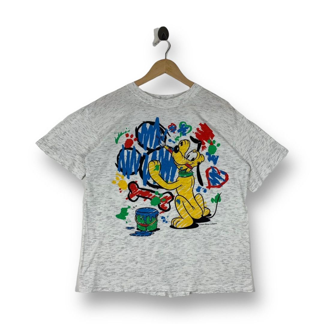 Disney Vintage 90s Disney Pluto paint brush abstract graphic tees. Size US M / EU 48-50 / 2 - 1 Thumbnail