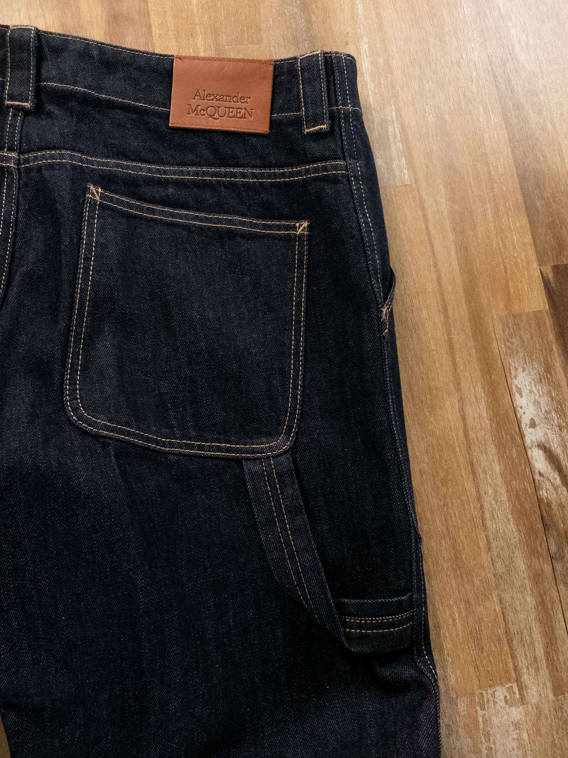 Alexander McQueen ALEXANDER MCQUEEN navy blue contrast stitch cargo jeans Size US 32 / EU 48 - 12 Thumbnail