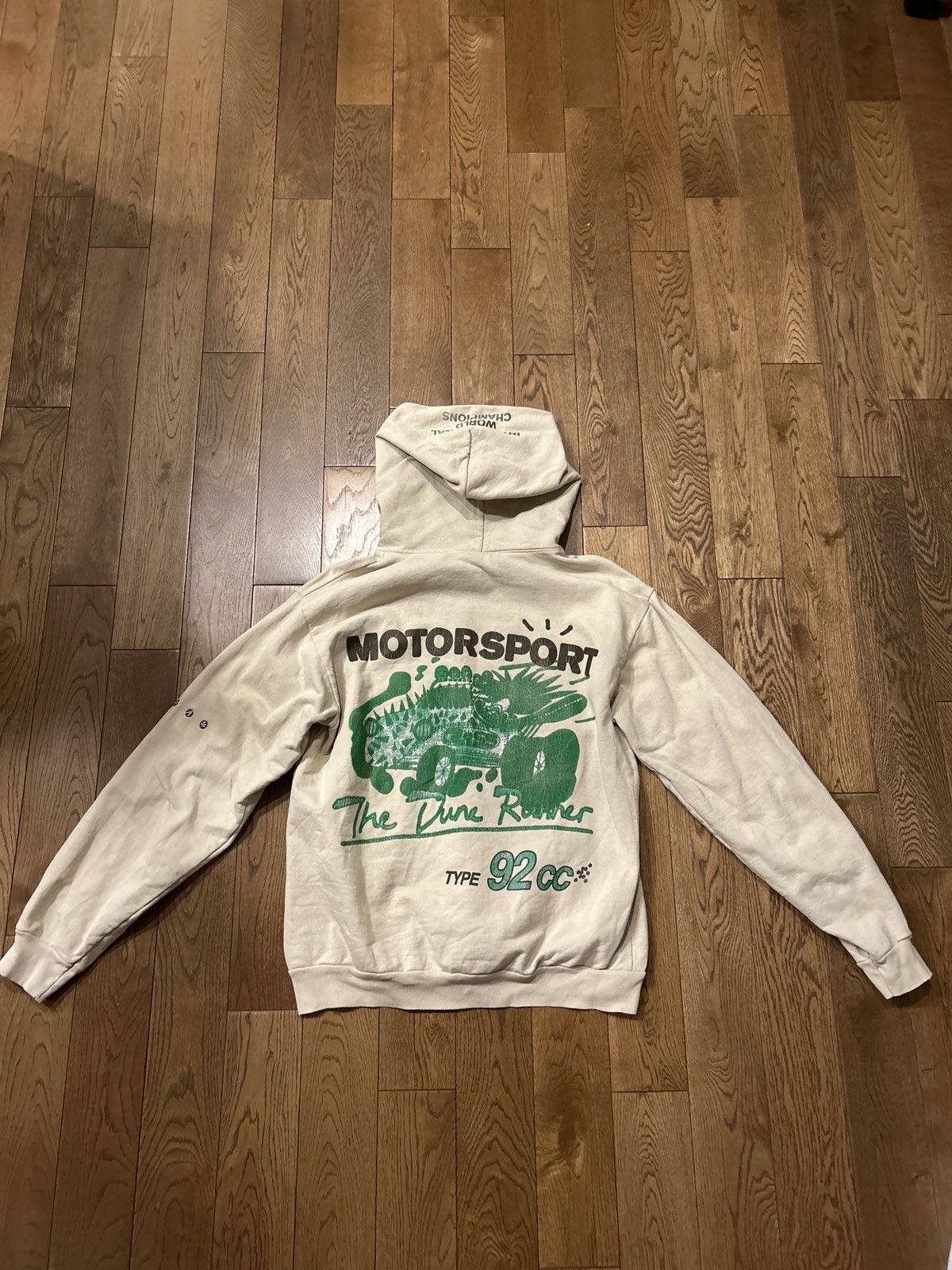 Travis Scott Travis Scott Motor Sport Hoodie ‘Medium Olive’ Size US M / EU 48-50 / 2 - 2 Thumbnail