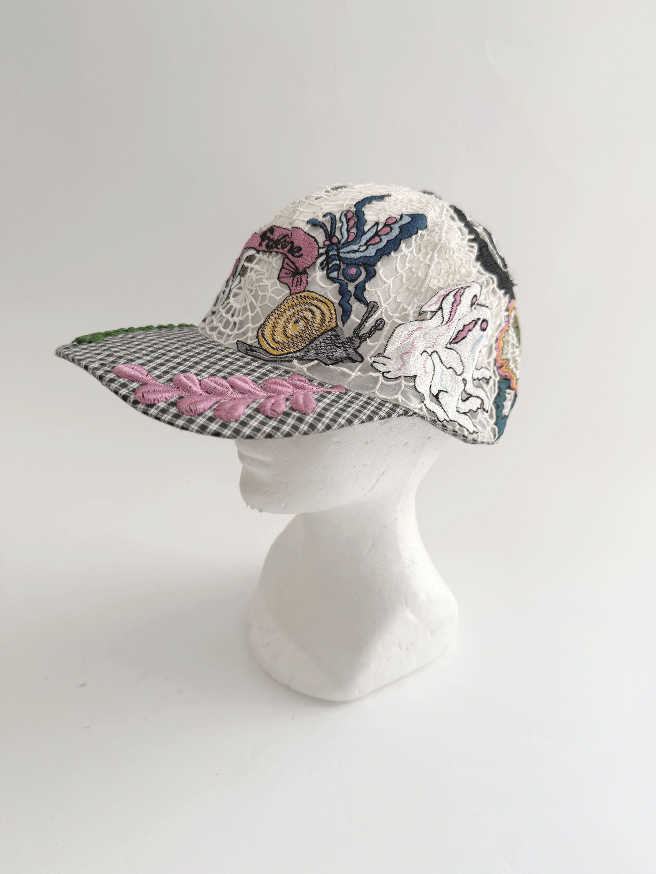 Marjan Pejoski 00s Vintage Marjan Pejoski crochet embroidery cap : hat Size ONE SIZE - 1 Thumbnail