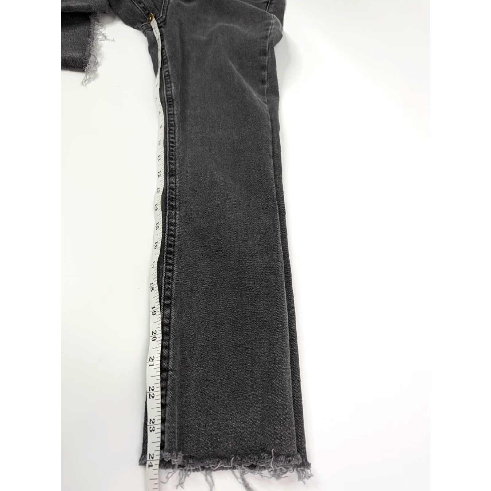 Bdg BDG Jeans Women's 25 Gray Kick Flare High Rise Cropped Raw Hem Denim Size 42" / US 20 - 6 Thumbnail