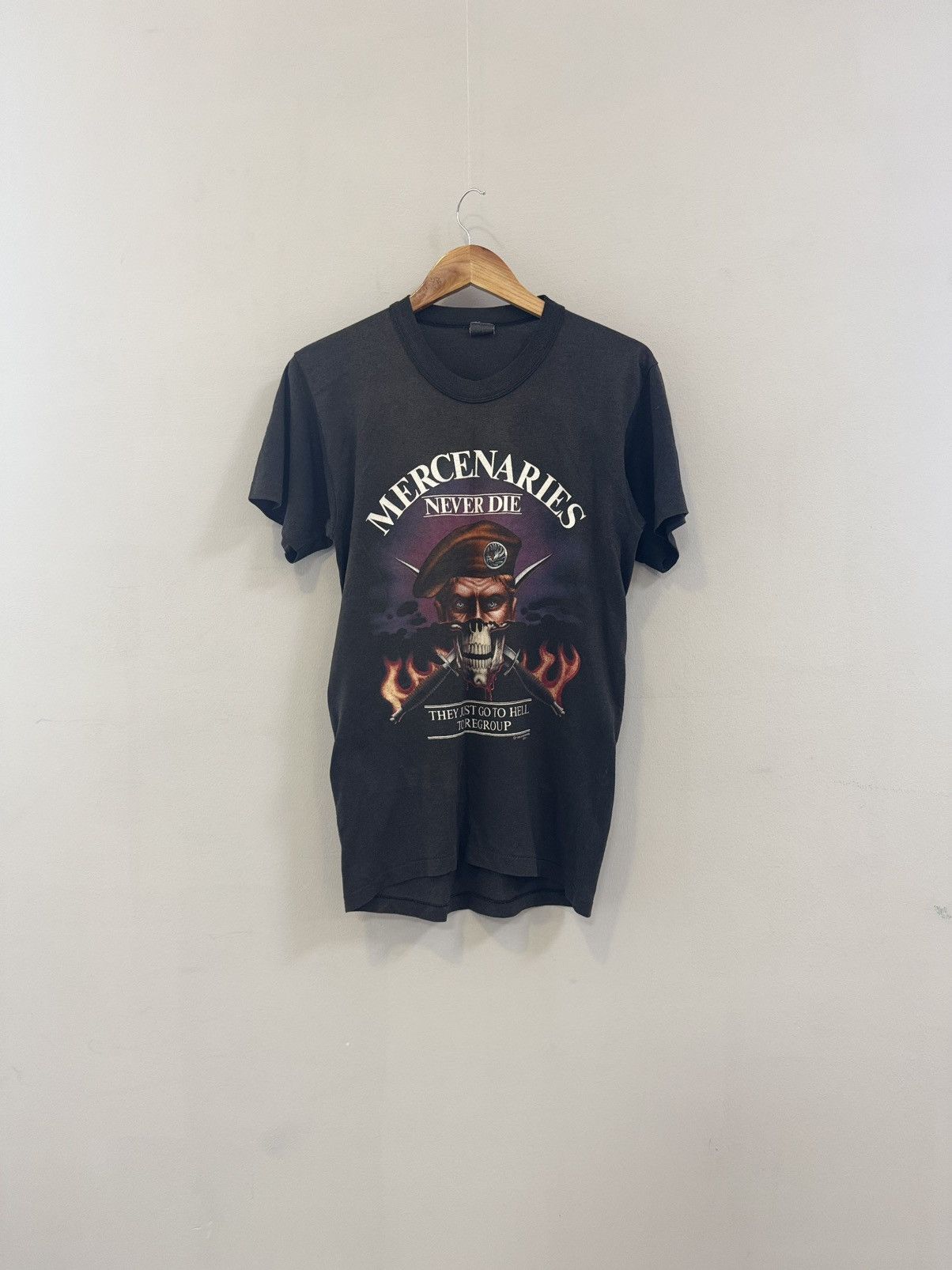 Band Tees Vintage 1990s Mercenaries Never Die T-Shirt 3D Emblem Size US M / EU 48-50 / 2 - 1 Thumbnail