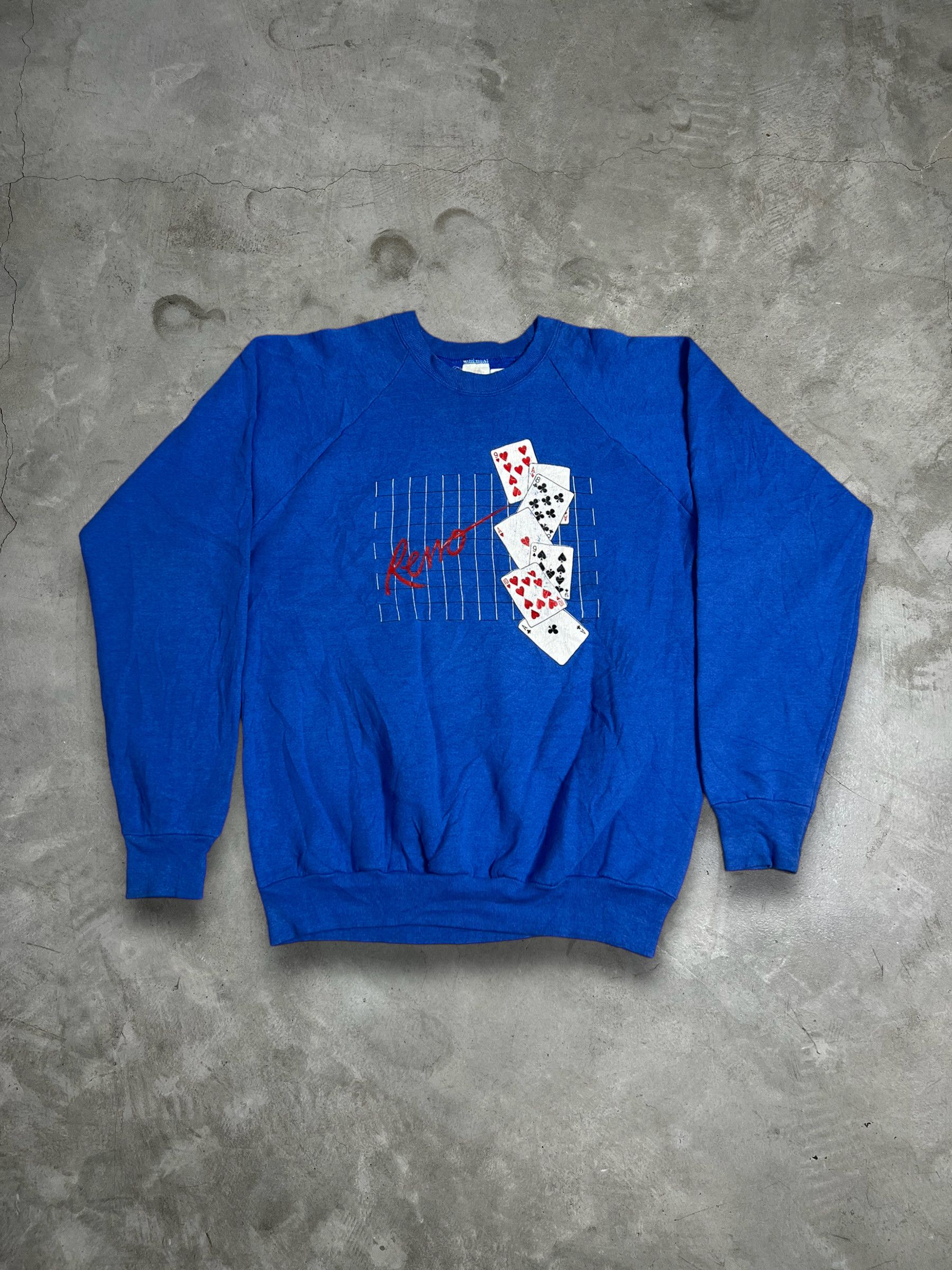 Vintage Vintage 80s Reno Card Games Sweatshirt (XL) GTMD948 Size US XL / EU 56 / 4 - 1 Thumbnail