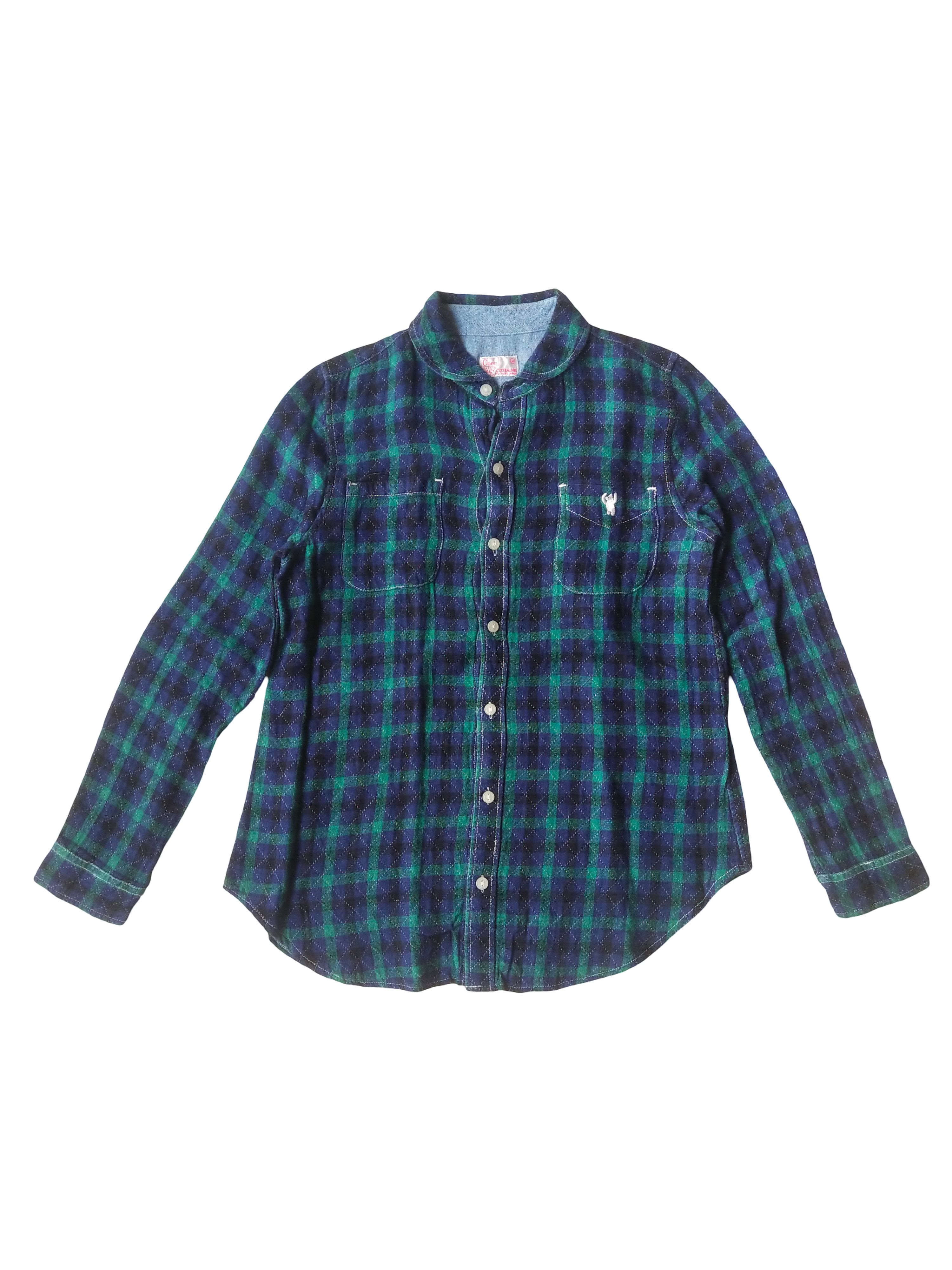 Beauty Beast Coen Japanese Brand Plaid Club Collar Shirt Size M / US 6-8 / IT 42-44 - 1 Thumbnail