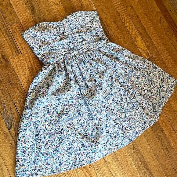 Other Dylan & Rose Floral Strapless Ribbed Sweetheart Dress Size L / US 10 / IT 46 - 3 Thumbnail