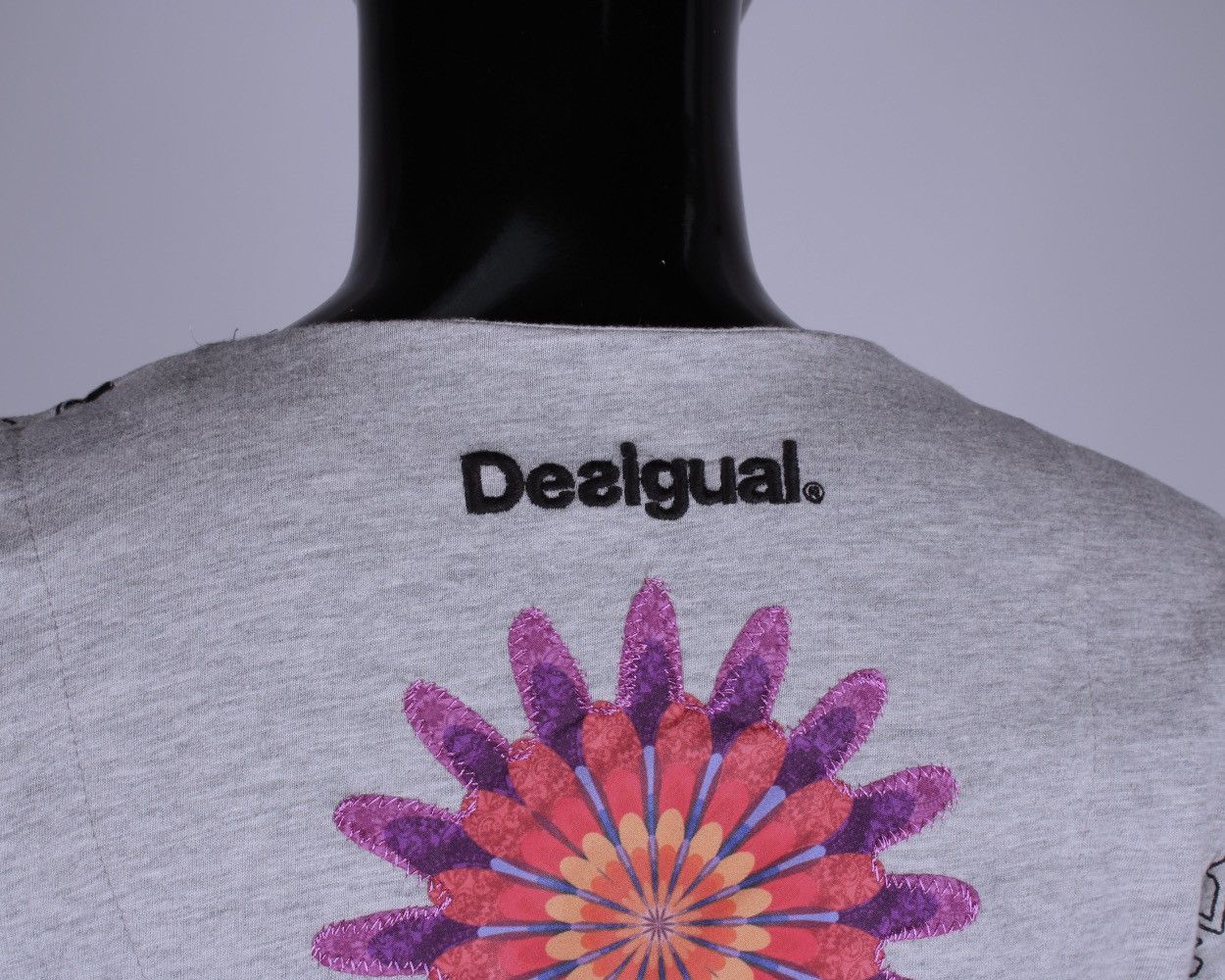 Designer × Desigual DESIGUAL Printed Big Dream A-Line Gray Cotton Blend Dress Size L / US 10 / IT 46 - 9 Thumbnail