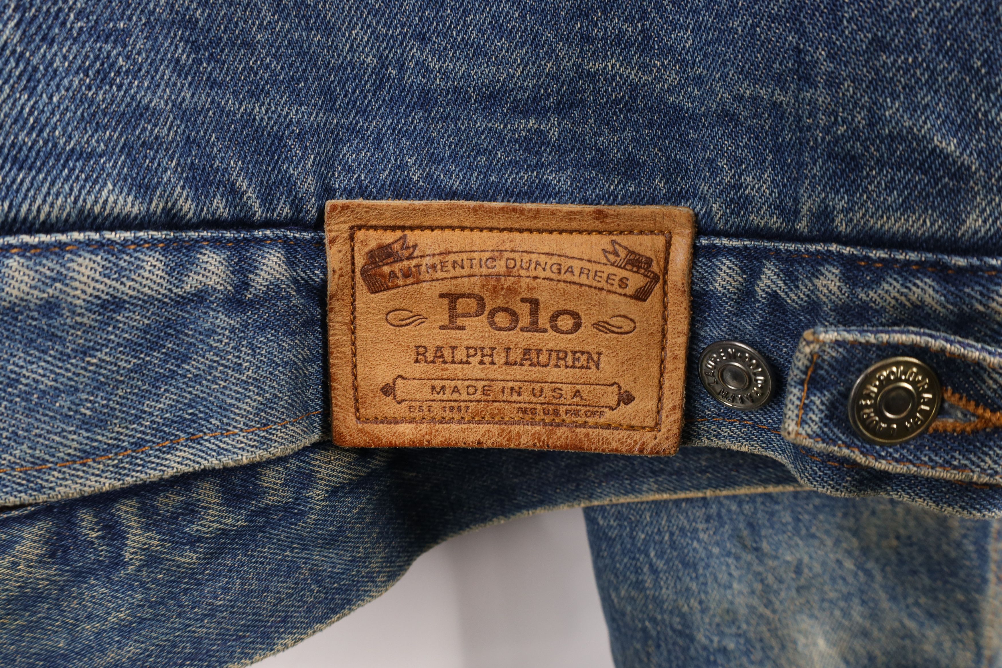 Ralph Lauren × Vintage Vintage 90s Ralph Lauren Dungarees Denim Trucker Jacket Size US XL / EU 56 / 4 - 17 Thumbnail