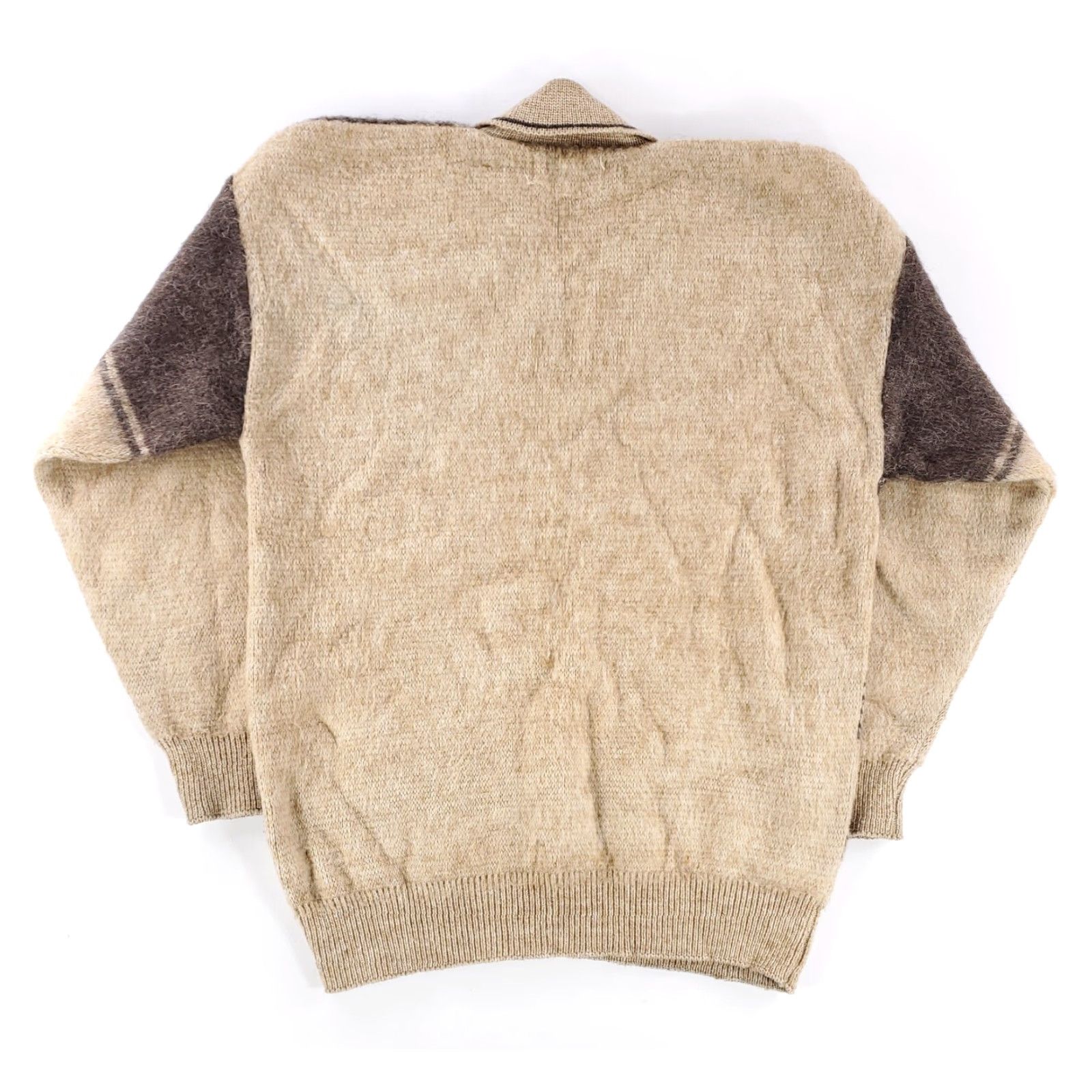 Vintage VINTAGE AG Dung Hosy Mohair Sweater Brown Nordic Fair Isle Shawl Collar Mens 42 Size US XL / EU 56 / 4 - 3 Thumbnail