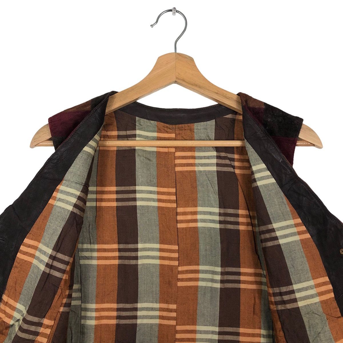 Japanese Brand 🔥Kapital Japan Design Vest Tank Top Tartan Design Patchwork Size US M / EU 48-50 / 2 - 12 Thumbnail