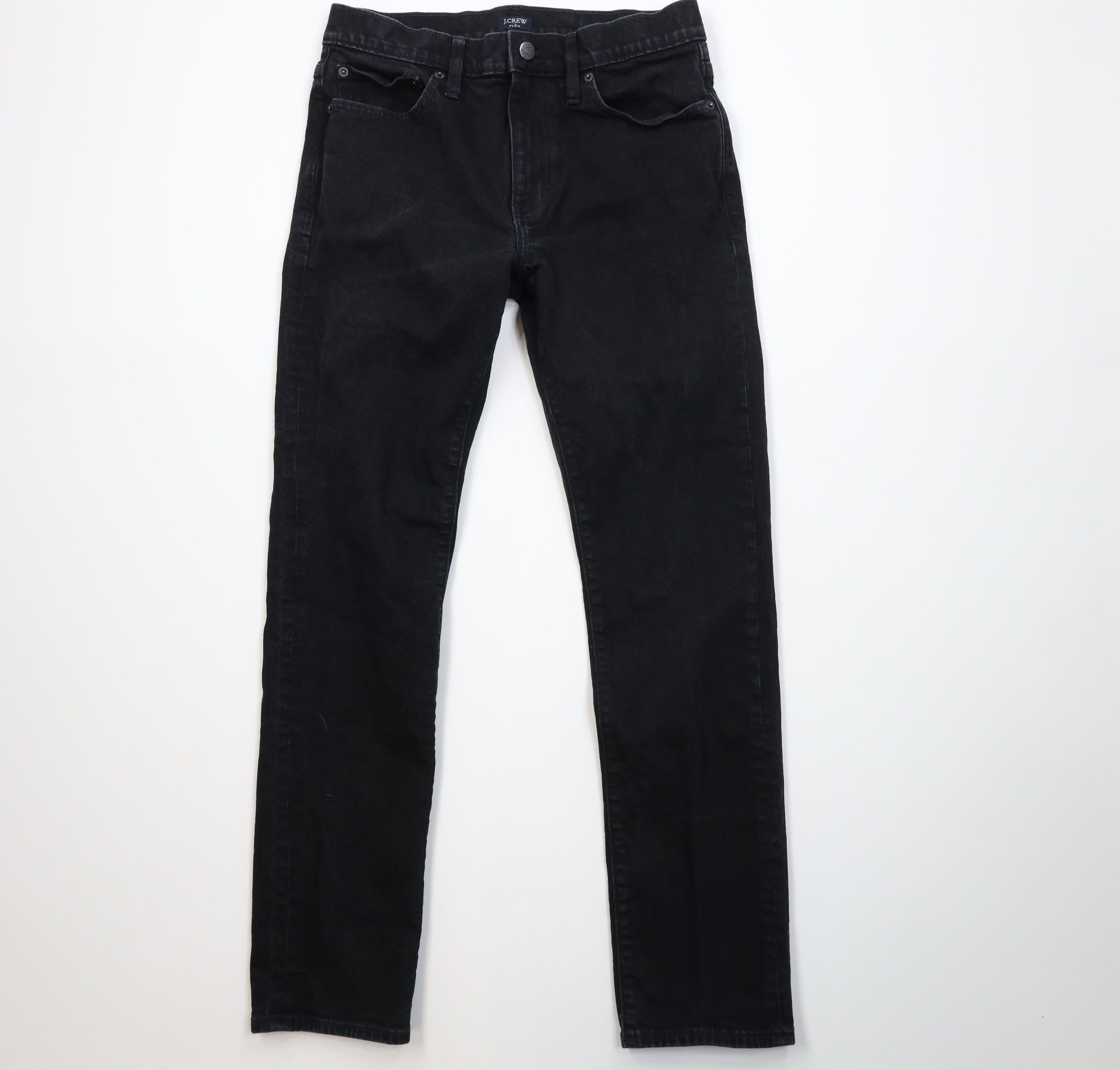 J.Crew Vintage Y2K J Crew Faded Flex Straight Leg Denim Jeans Black Size US 30 / EU 46 - 1 Thumbnail