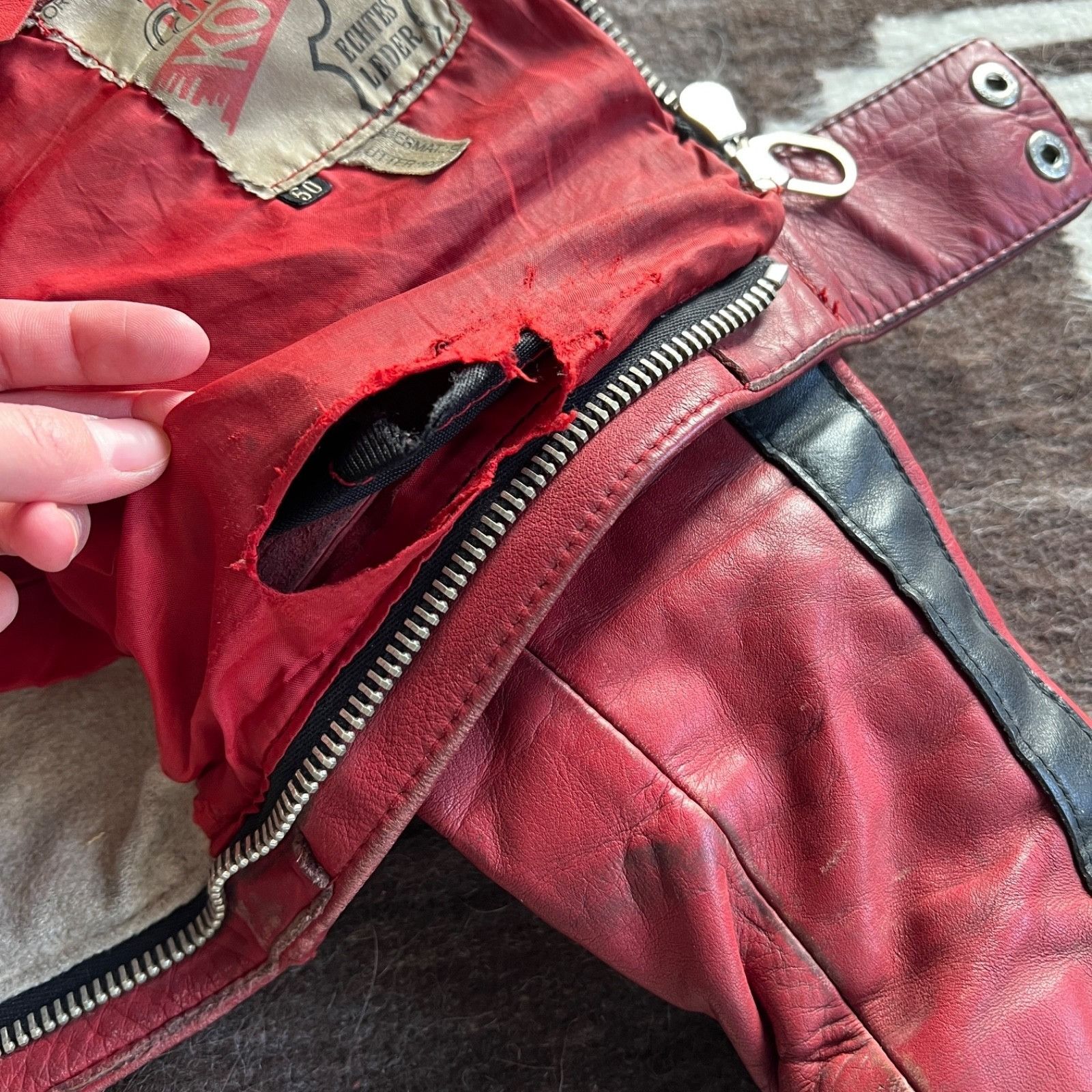 Harro Vintage 70s Leather Bike Motorcycle Jacket 9779AC