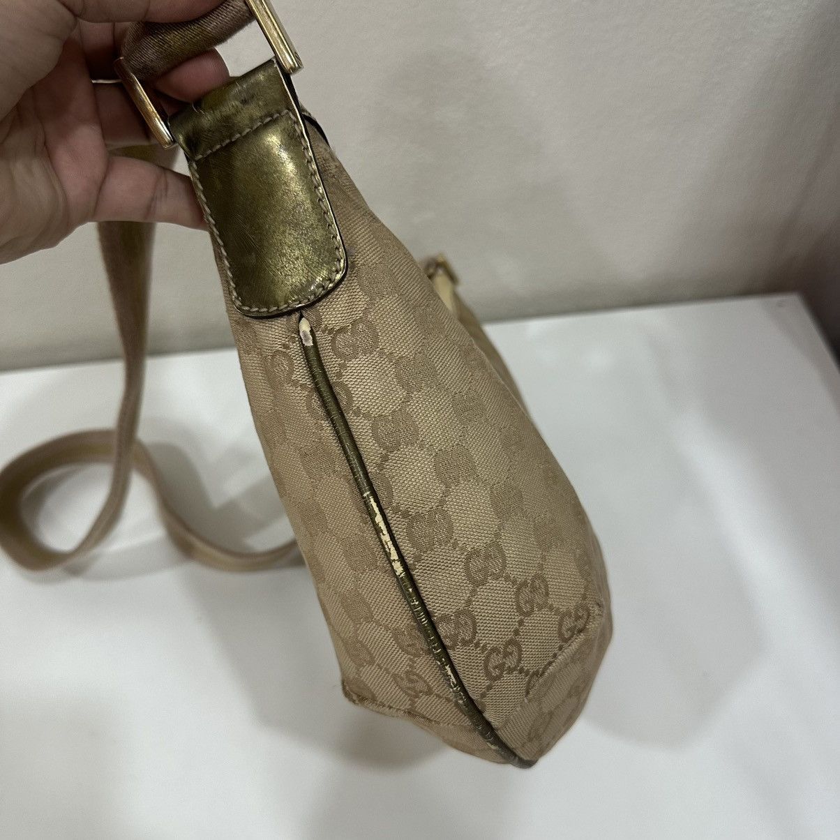 Gucci GUCCI GG HALF MOON CANVAS CROSSBODY BAG 18 Size ONE SIZE - 4 Thumbnail